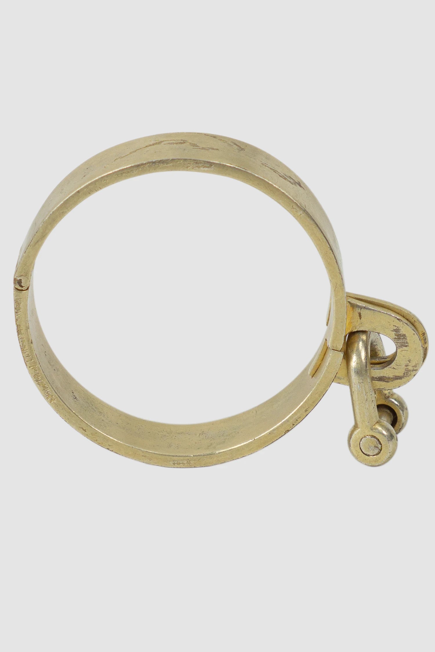 Parts of Four - Acid Gold Plated Brass Restraint Cuff Bracelet 15 mm - standing view