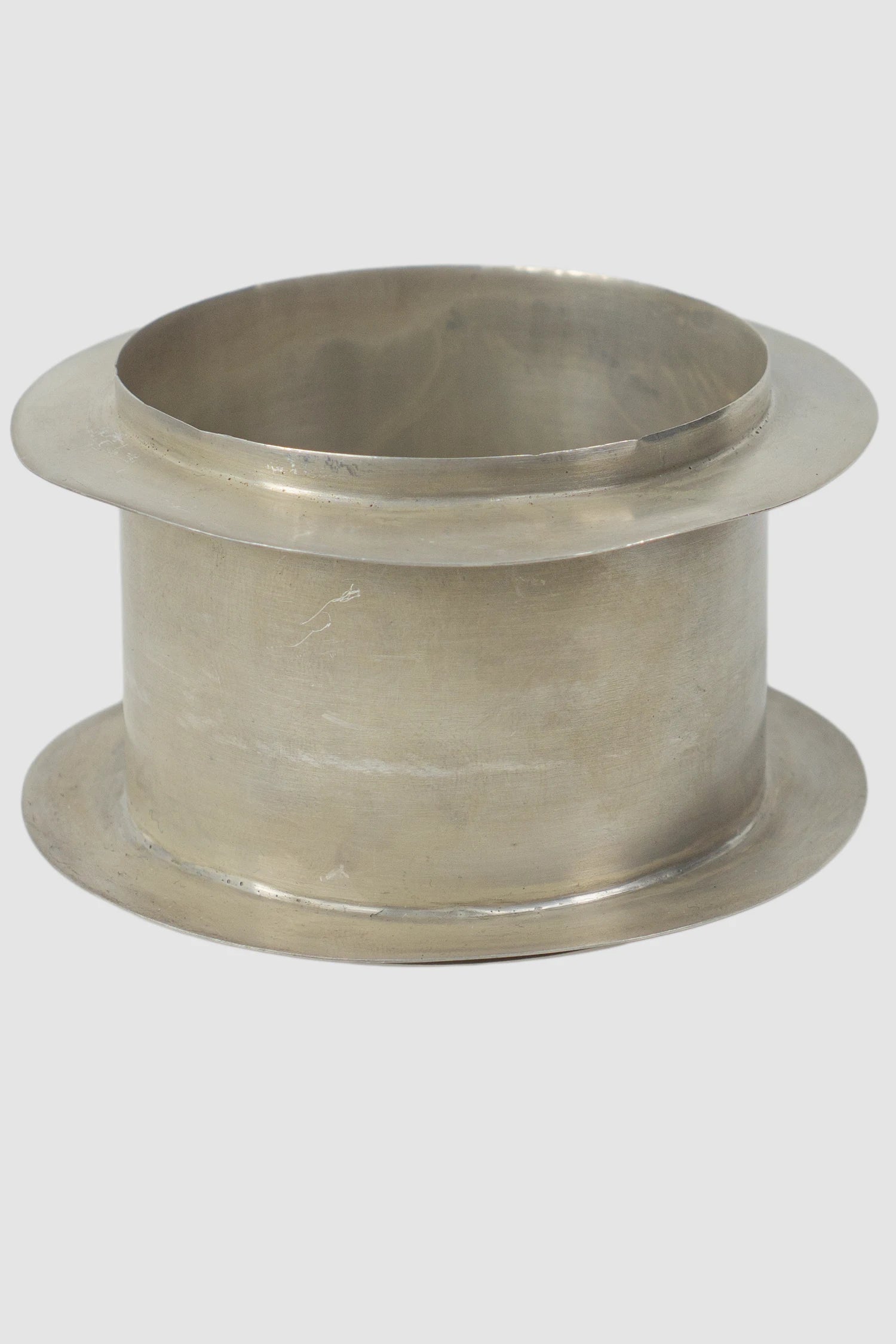 Parts of Four - Acid Silver Plated Brass Portal Bangle 55 mm - flat view