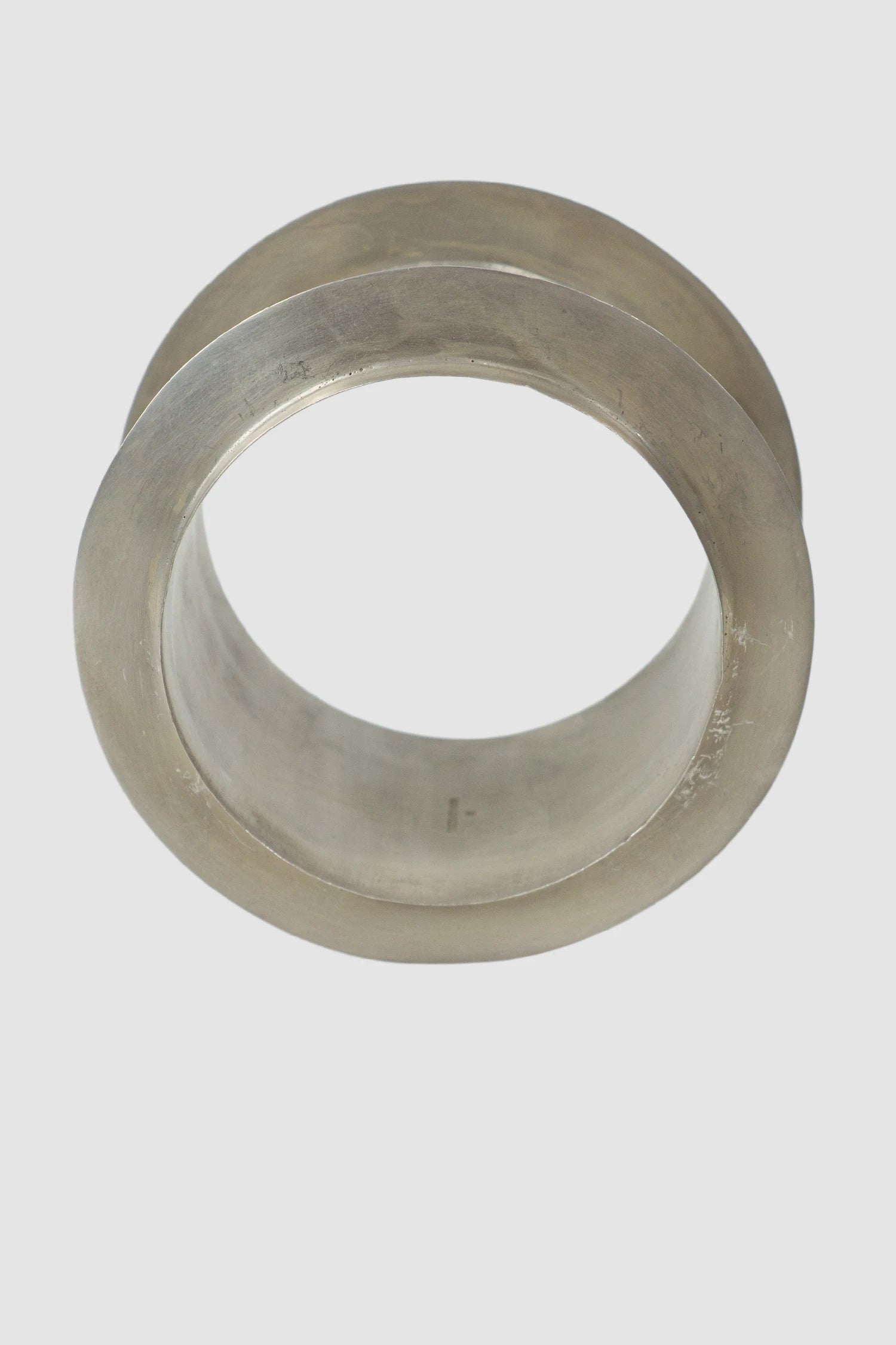 Parts of Four - Acid Silver Plated Brass Portal Bangle 55 mm - front view
