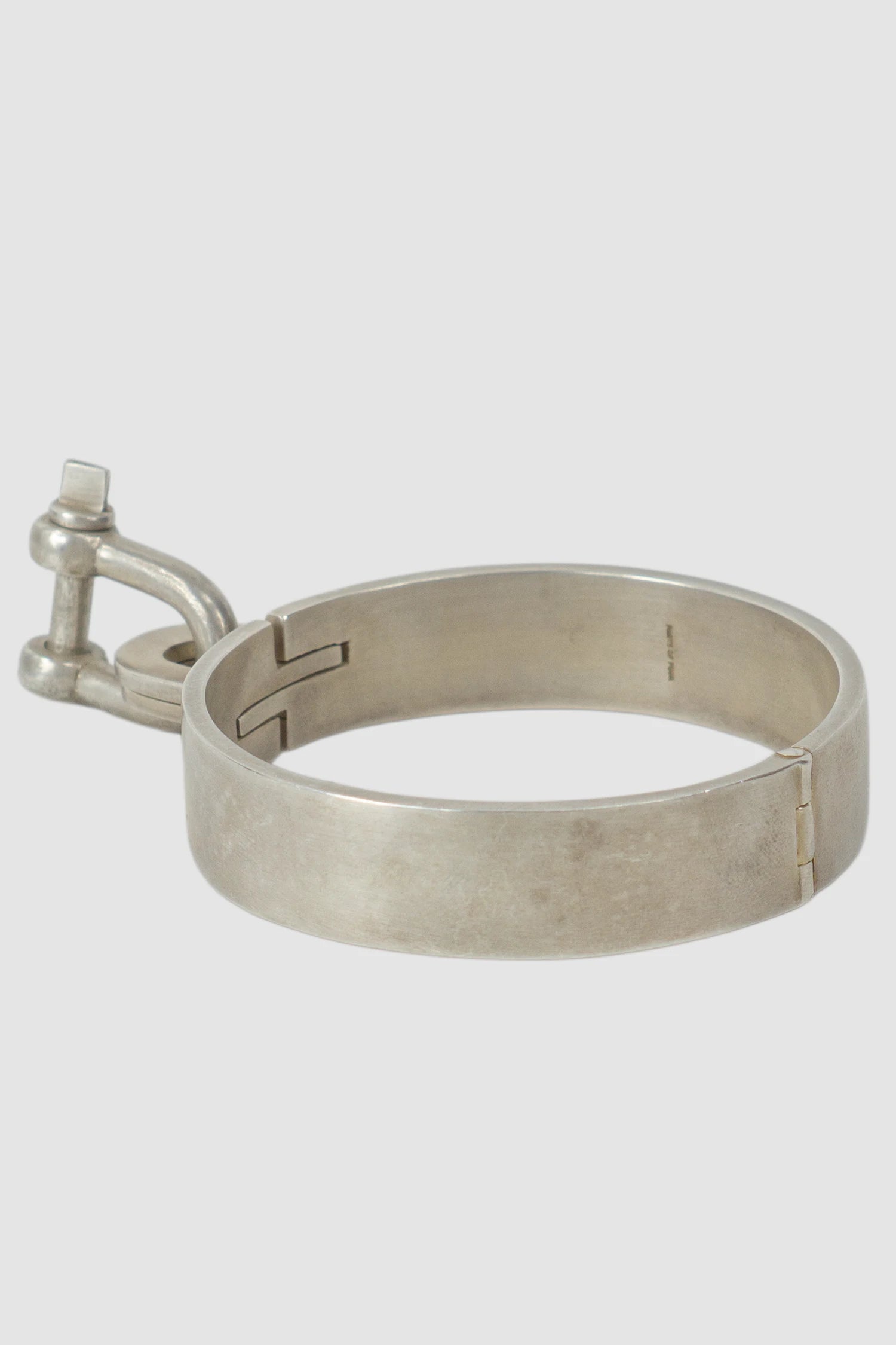 Parts of Four - Acid Silver Plated Brass Restraint Cuff Bracelet 15 mm - back left view
