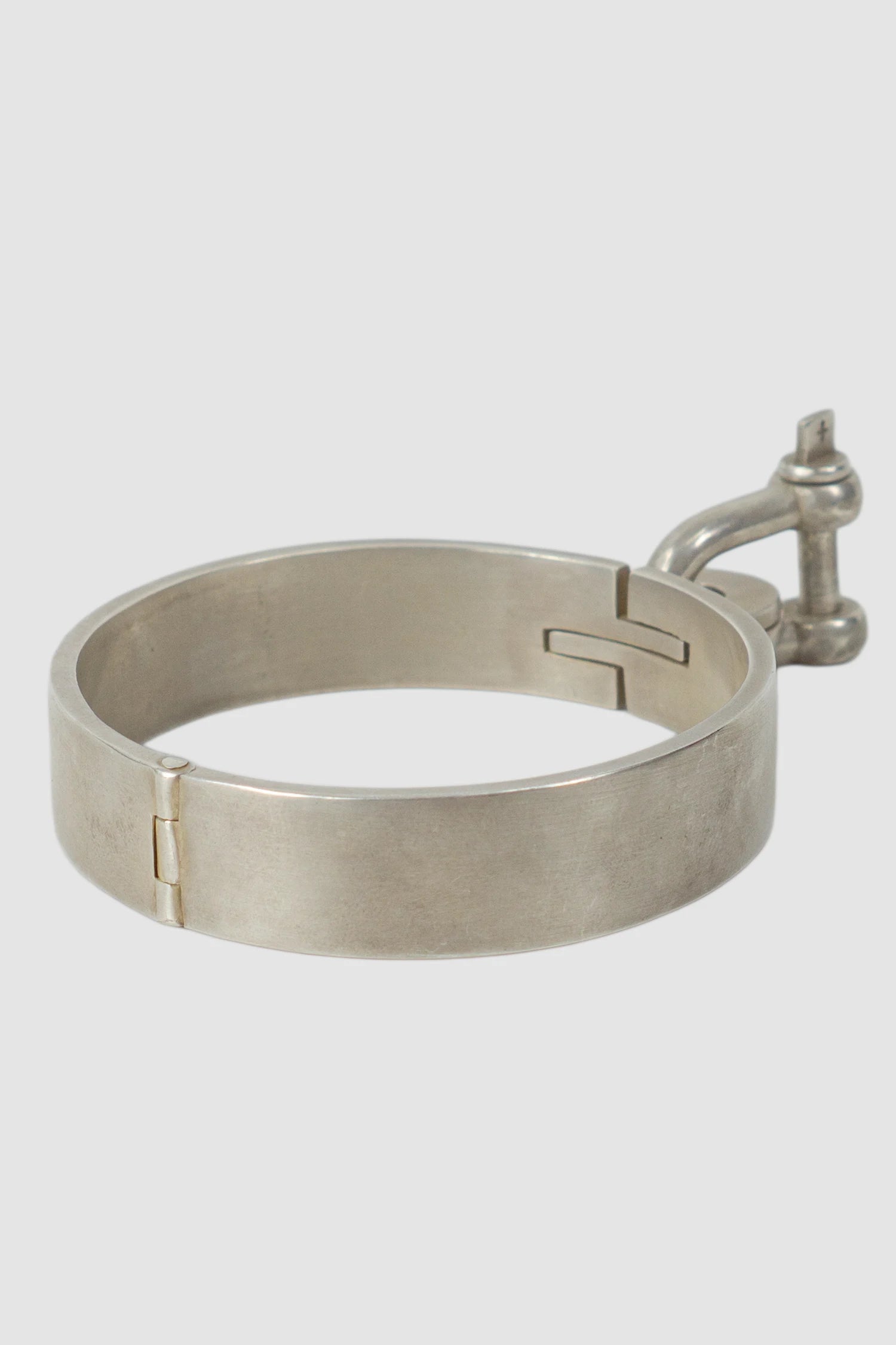Parts of Four - Acid Silver Plated Brass Restraint Cuff Bracelet 15 mm - back right view