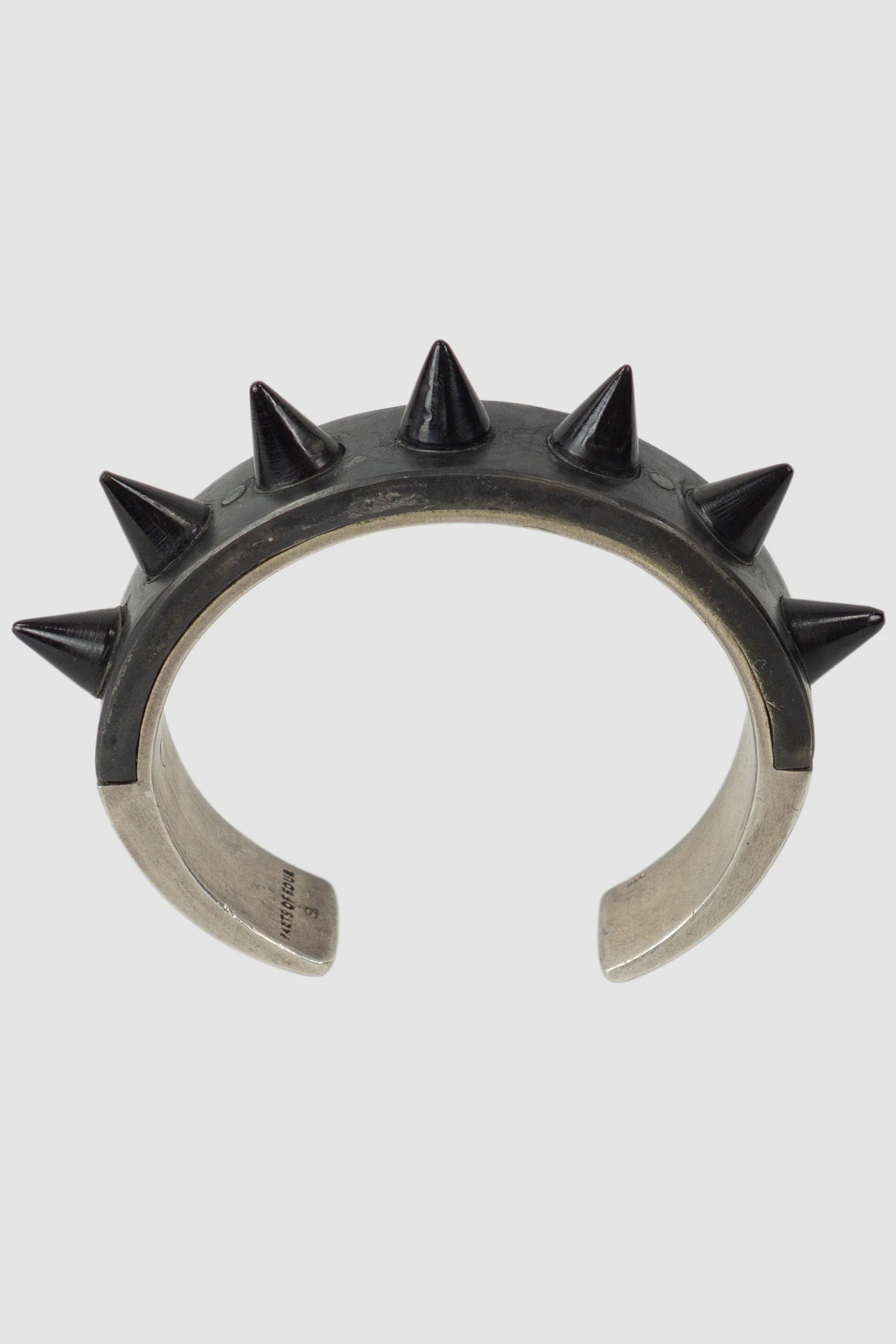 Parts of Four - Black Sterling Silver Bronze Spike Sistema Bracelet 17 mm - front view