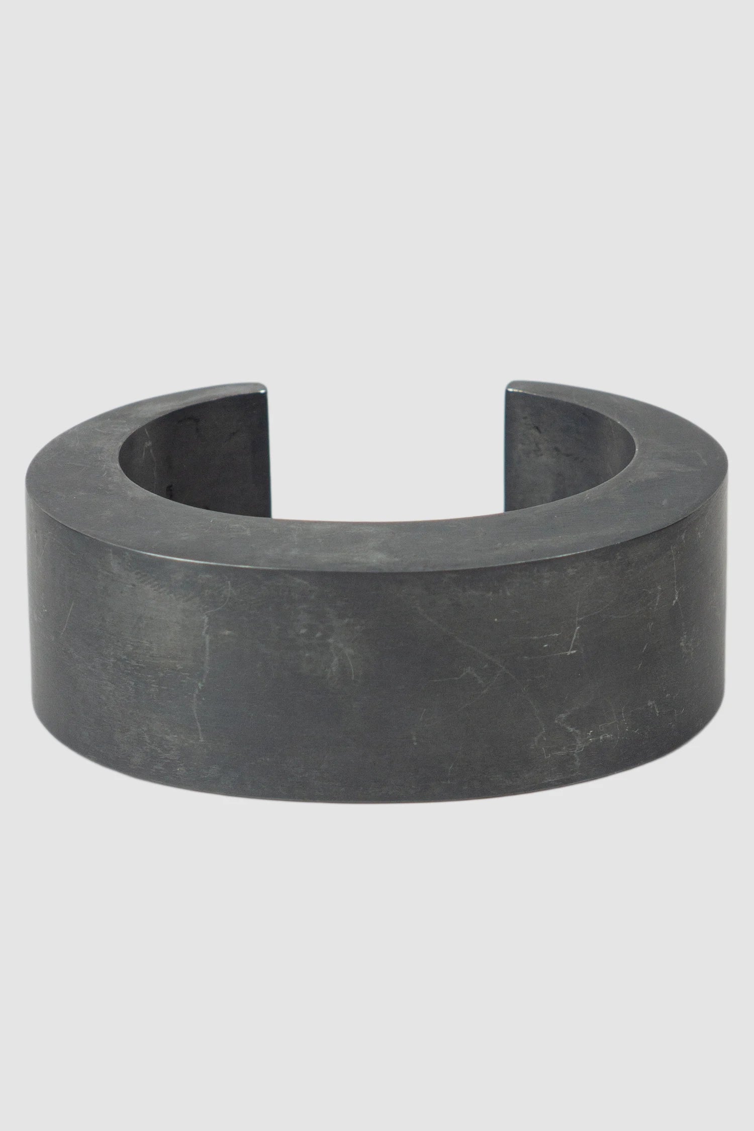 Parts of Four - Black Sterling Silver Crescent Bracelet 30 mm - flat view