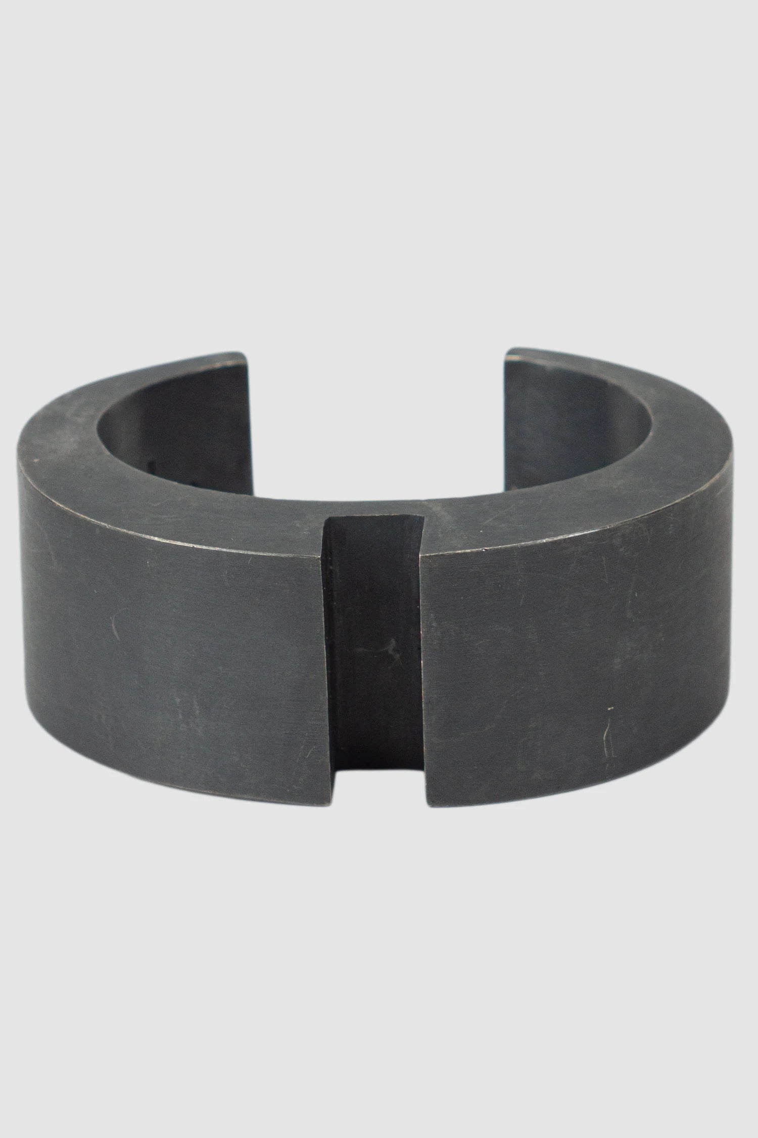 Parts of Four - Black Sterling Silver Crescent Rift Bracelet 30 mm - flat view