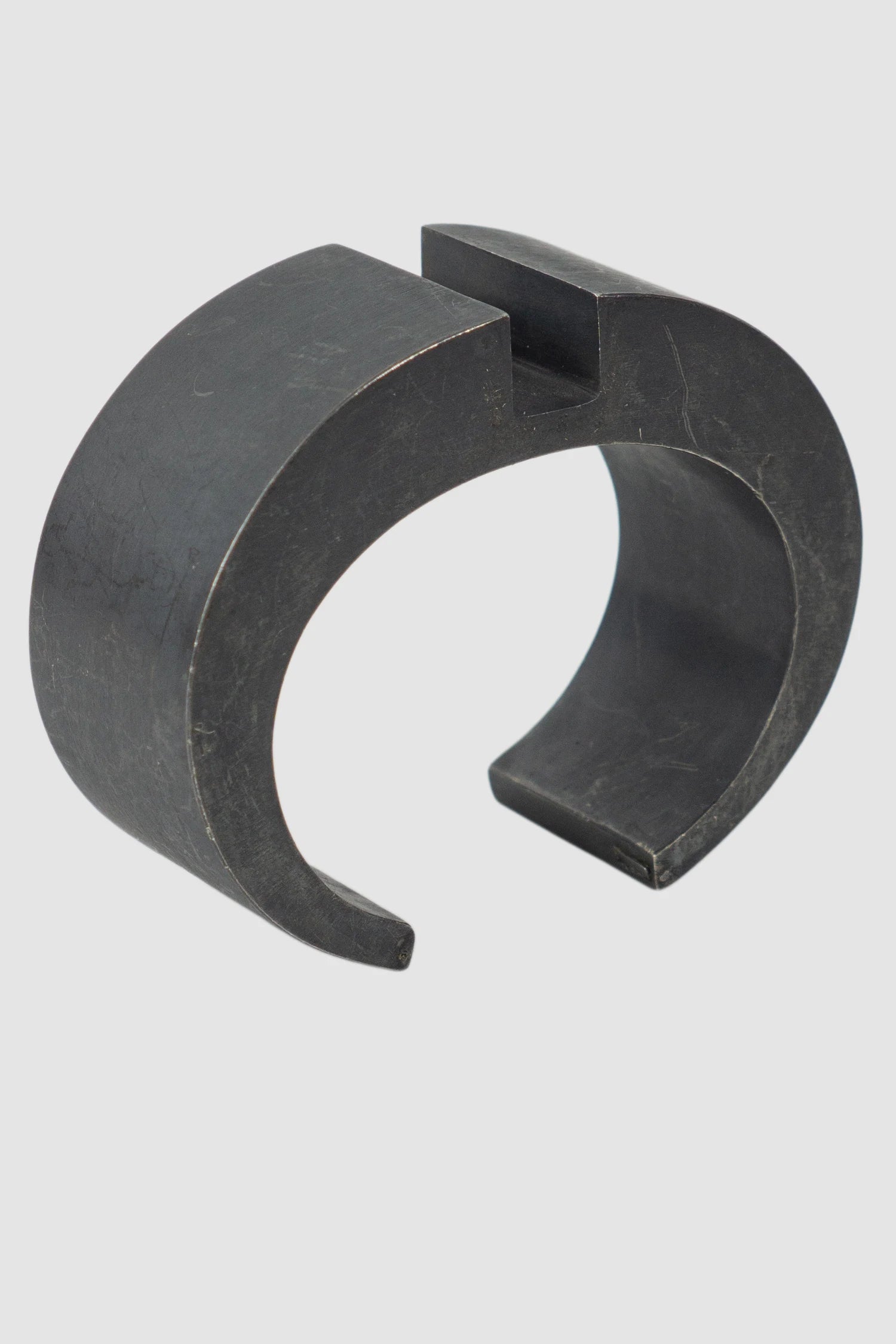 Parts of Four - Black Sterling Silver Crescent Rift Bracelet 30 mm - front left view