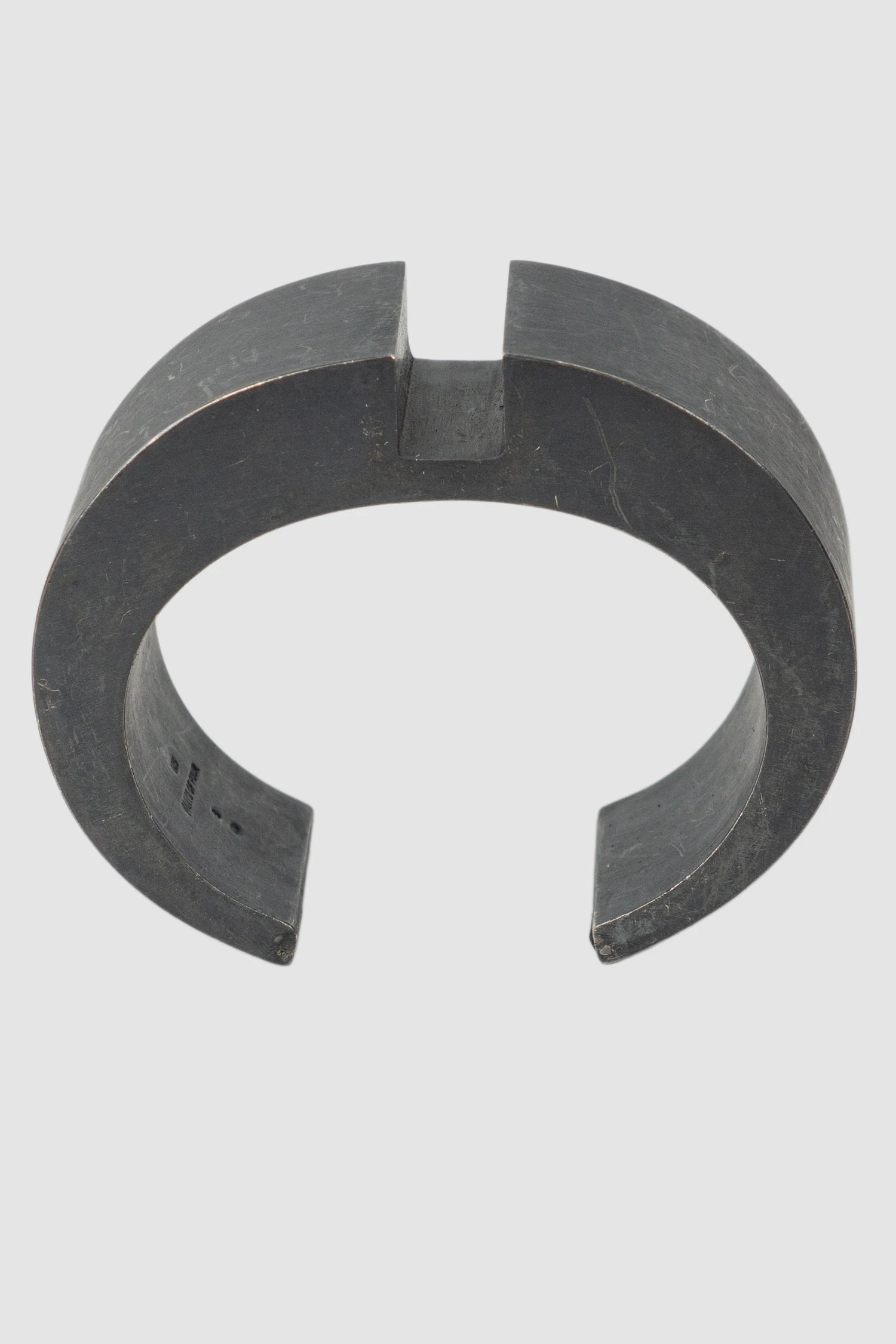 Parts of Four - Black Sterling Silver Crescent Rift Bracelet 30 mm - front view