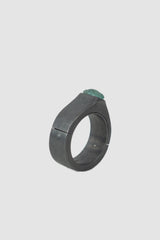 Parts of Four – Black Sterling Silver Neon Apatite Sistema Ring 9 mm - standing back right view
