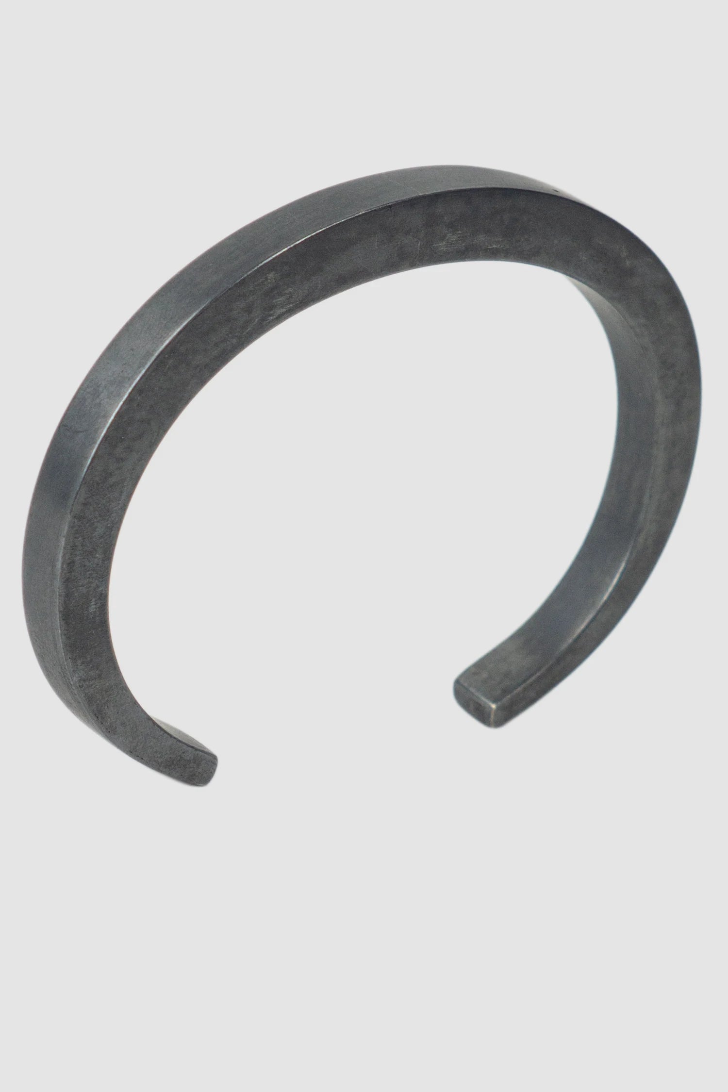 Parts of Four - Black Sterling Silver Reduced Crescent Bracelet 7 mm - front left view