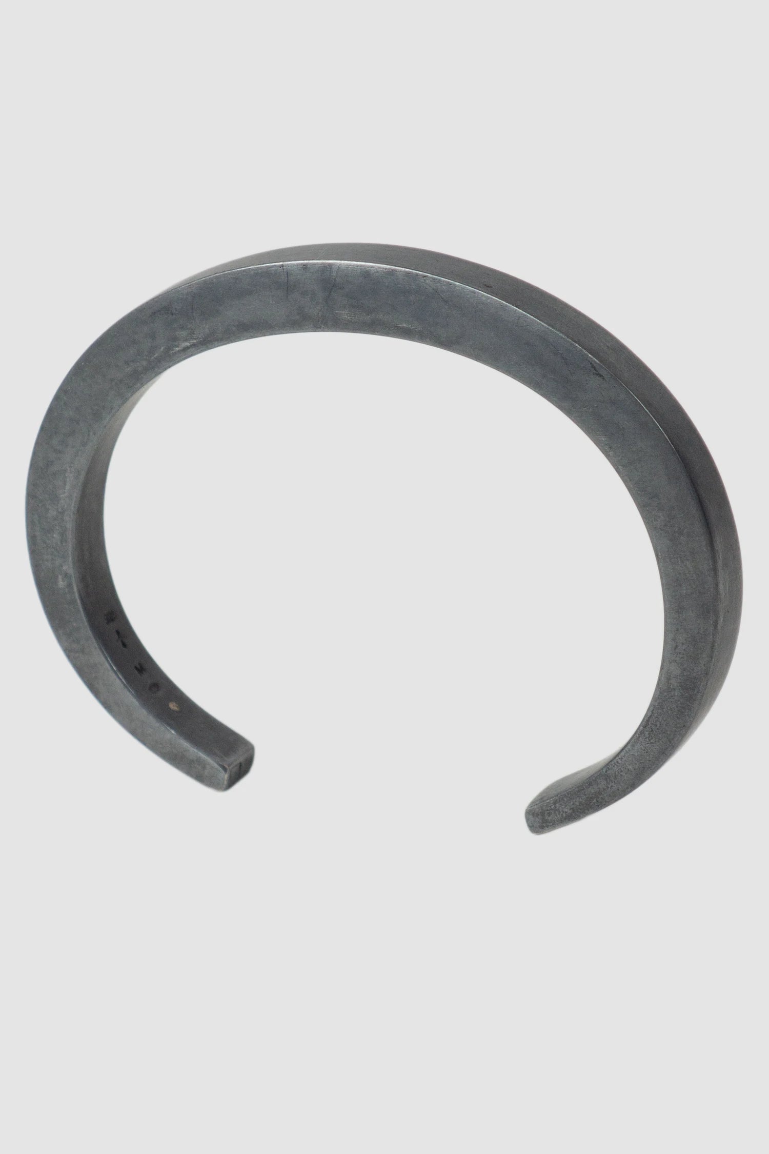 Parts of Four - Black Sterling Silver Reduced Crescent Bracelet 7 mm - front right view - MONO-KROM Gallery
