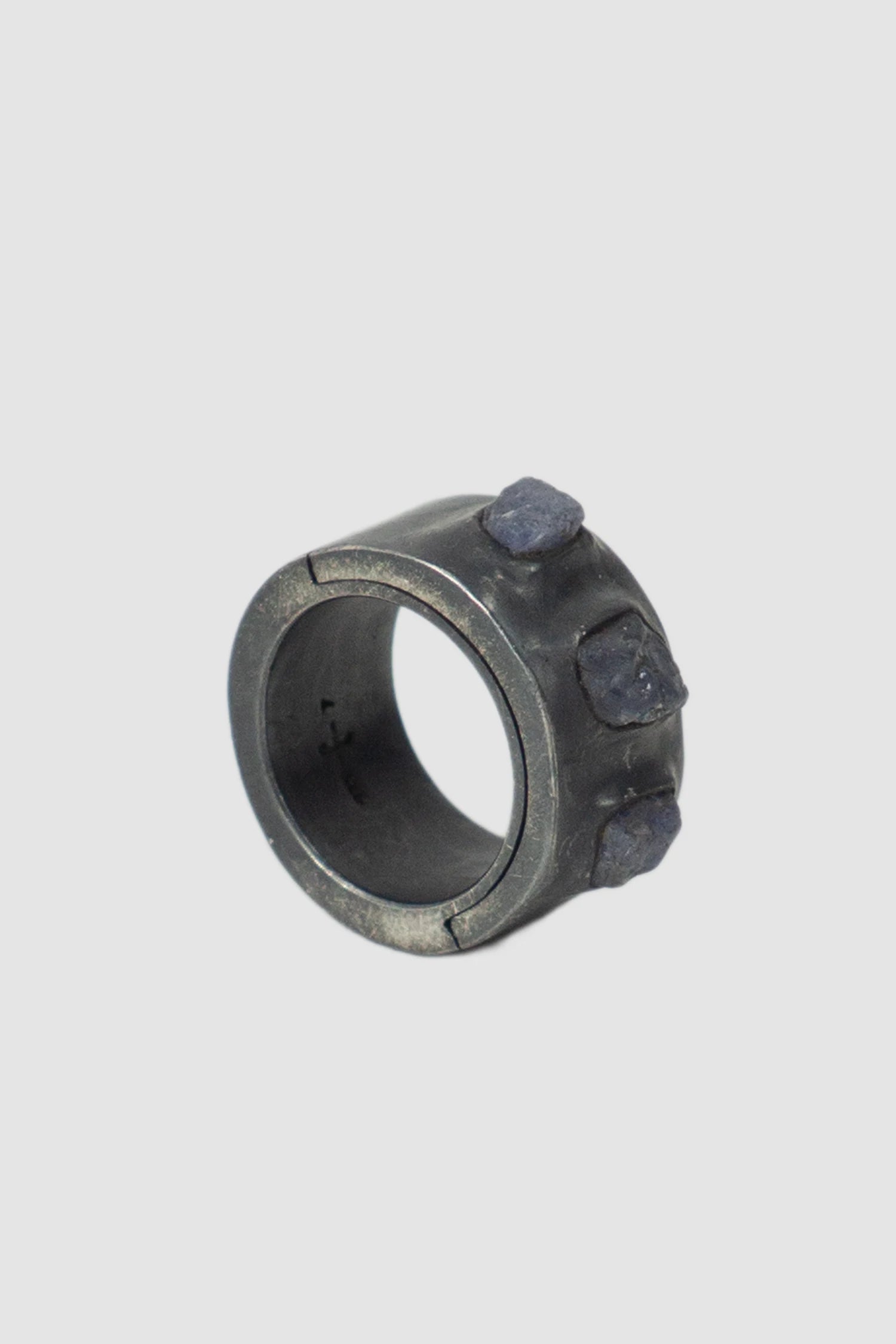 Parts of Four – Black Sterling Silver Tanzanite Sistema Ring 12 mm - standing right view