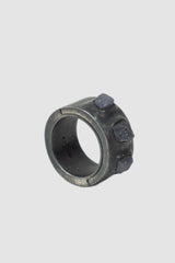 Parts of Four – Black Sterling Silver Tanzanite Sistema Ring 12 mm - standing right view