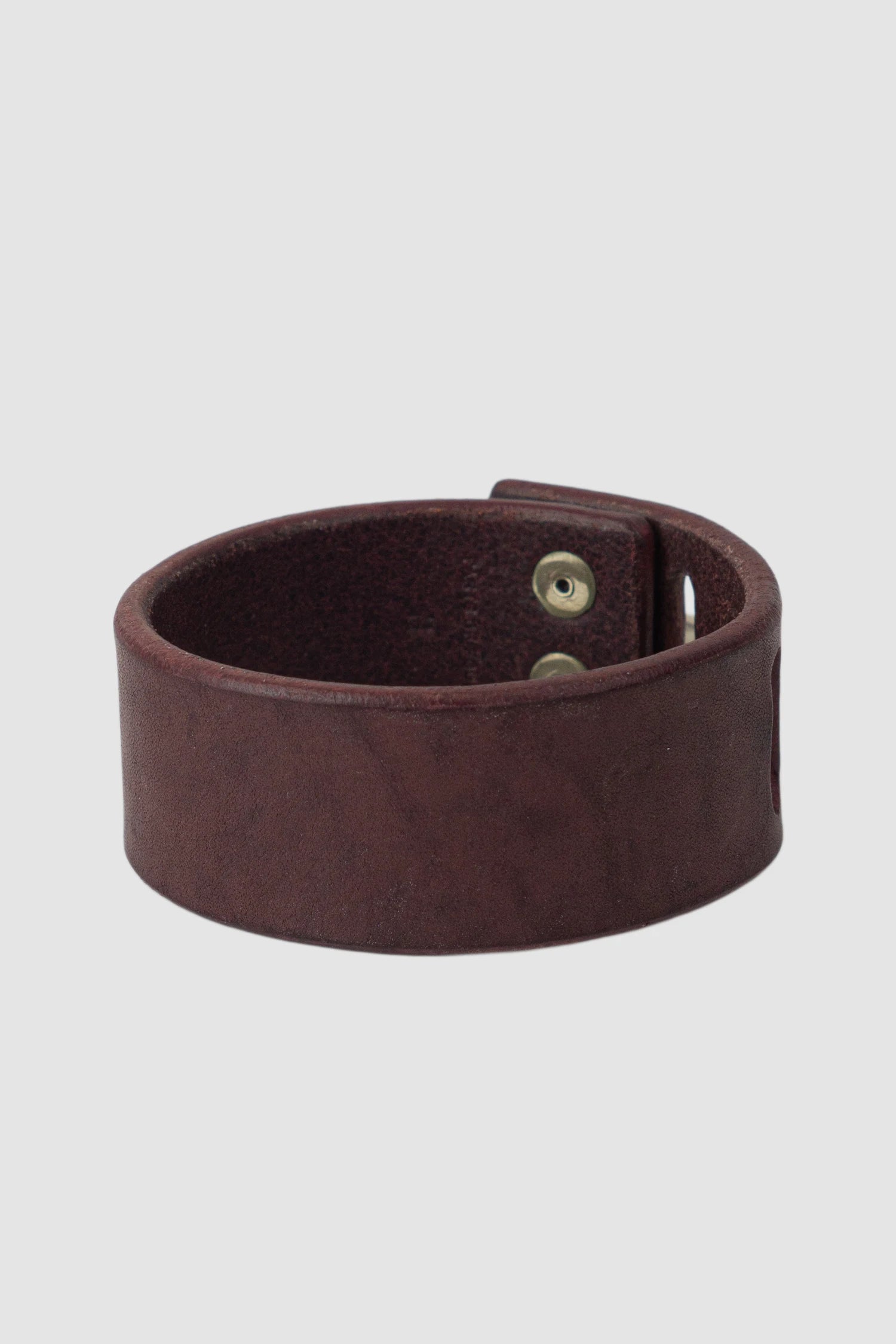Parts of Four - Burgundy Leather Sterling Silver Restraint Charm Bracelet 30 mm - back right view