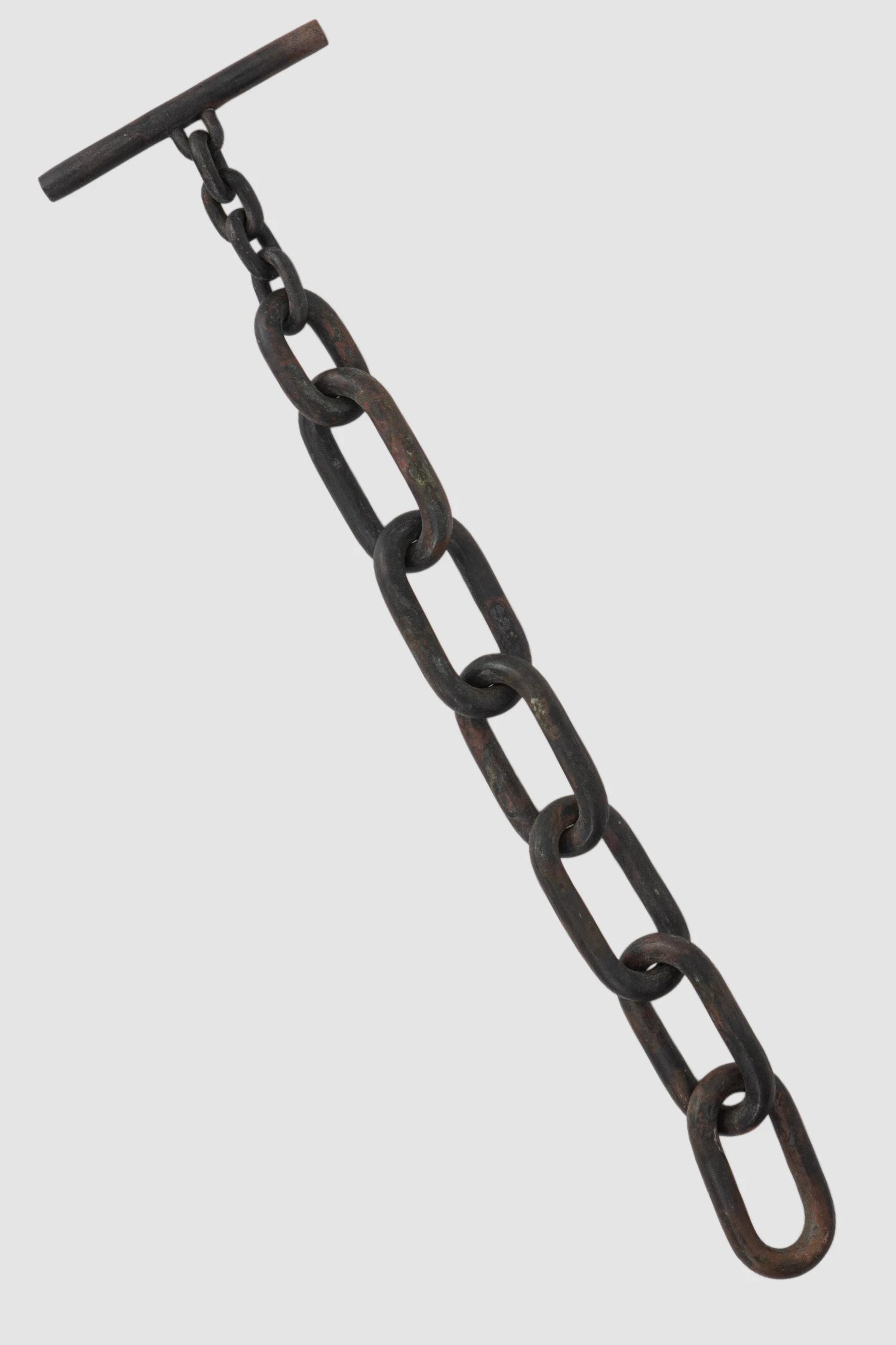 Parts of Four – Dirty Brass Toggle Chain Bracelet Medium Links - top straight view