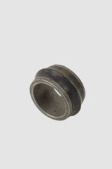 Parts of Four – Dirty Sterling Silver Dirty Brass Rotator Ring 17 mm - standing right view
