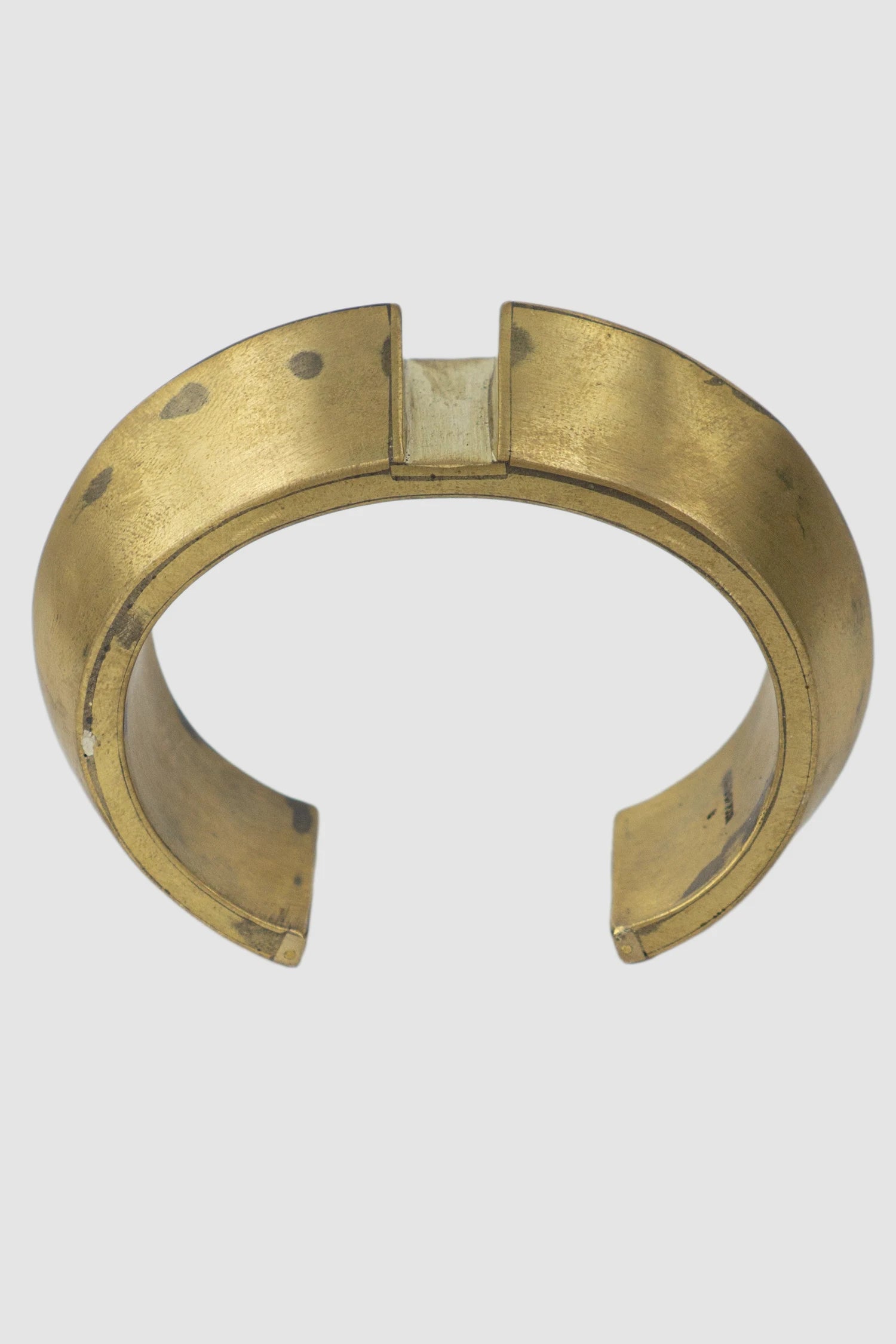 Parts of Four - Matte Brass Crescent Rift Wedge Bracelet 30 mm - front view
