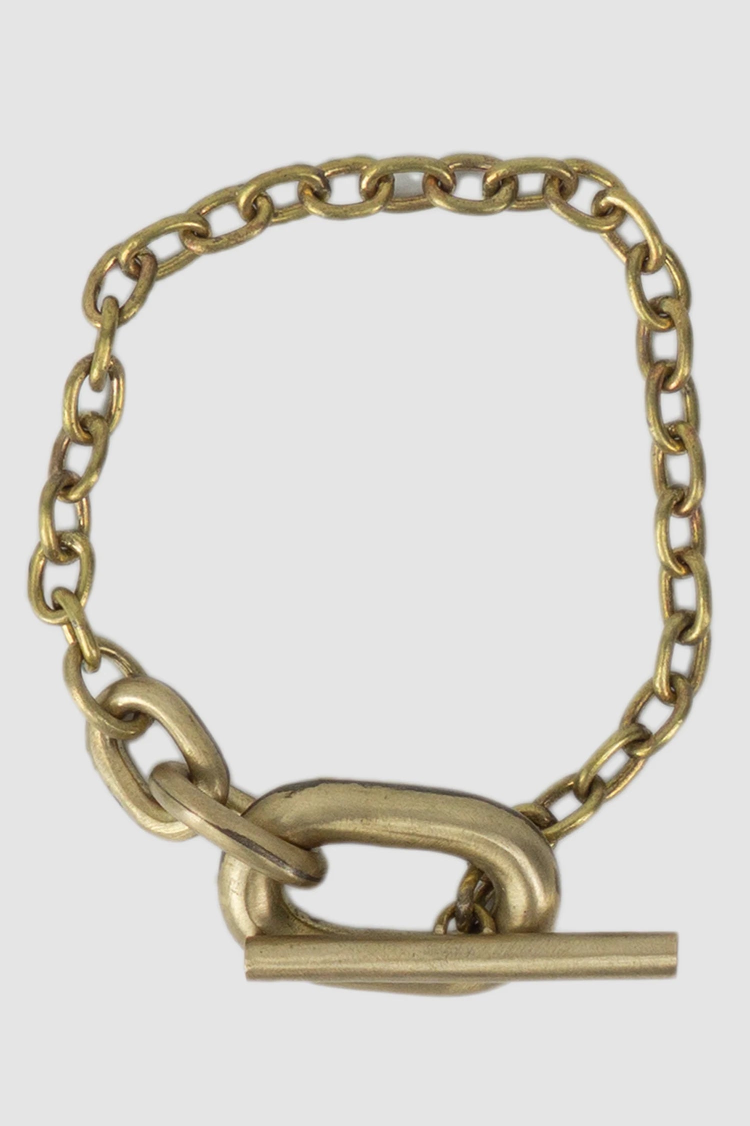 Parts of Four - Matte Brass Single Link Toggle Bracelet - top round view
