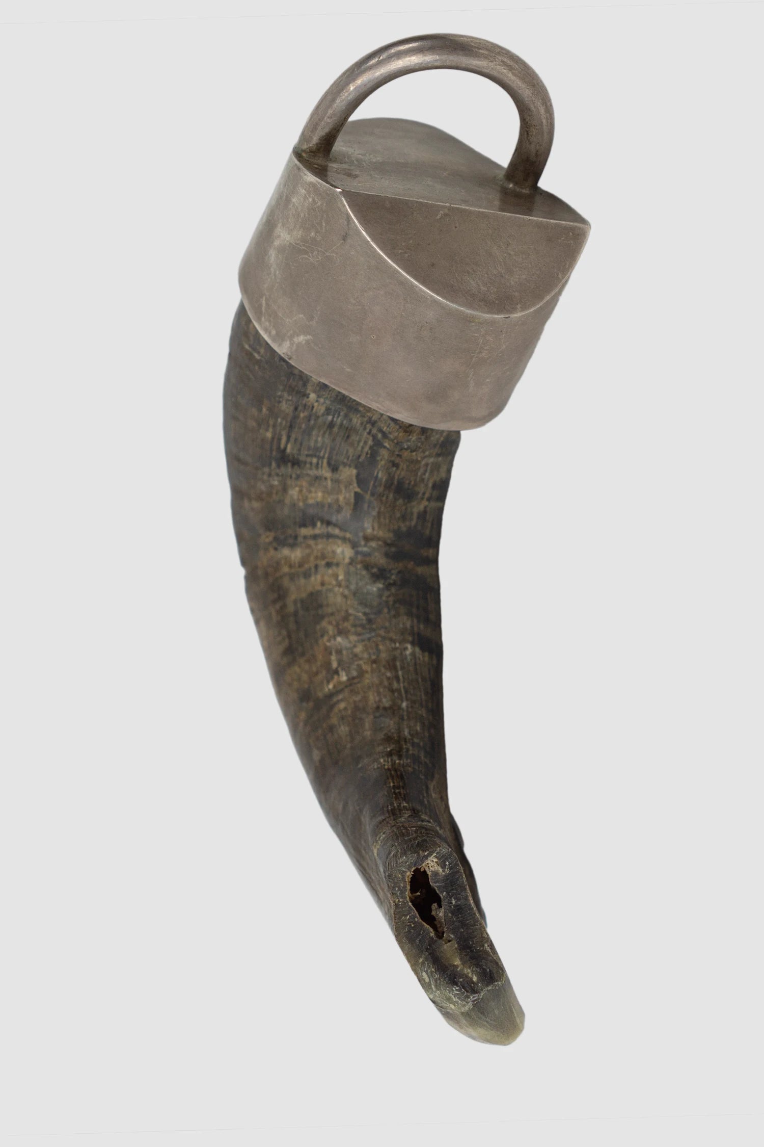 Parts of Four - Sterling Silver Horn Charm - back standing view