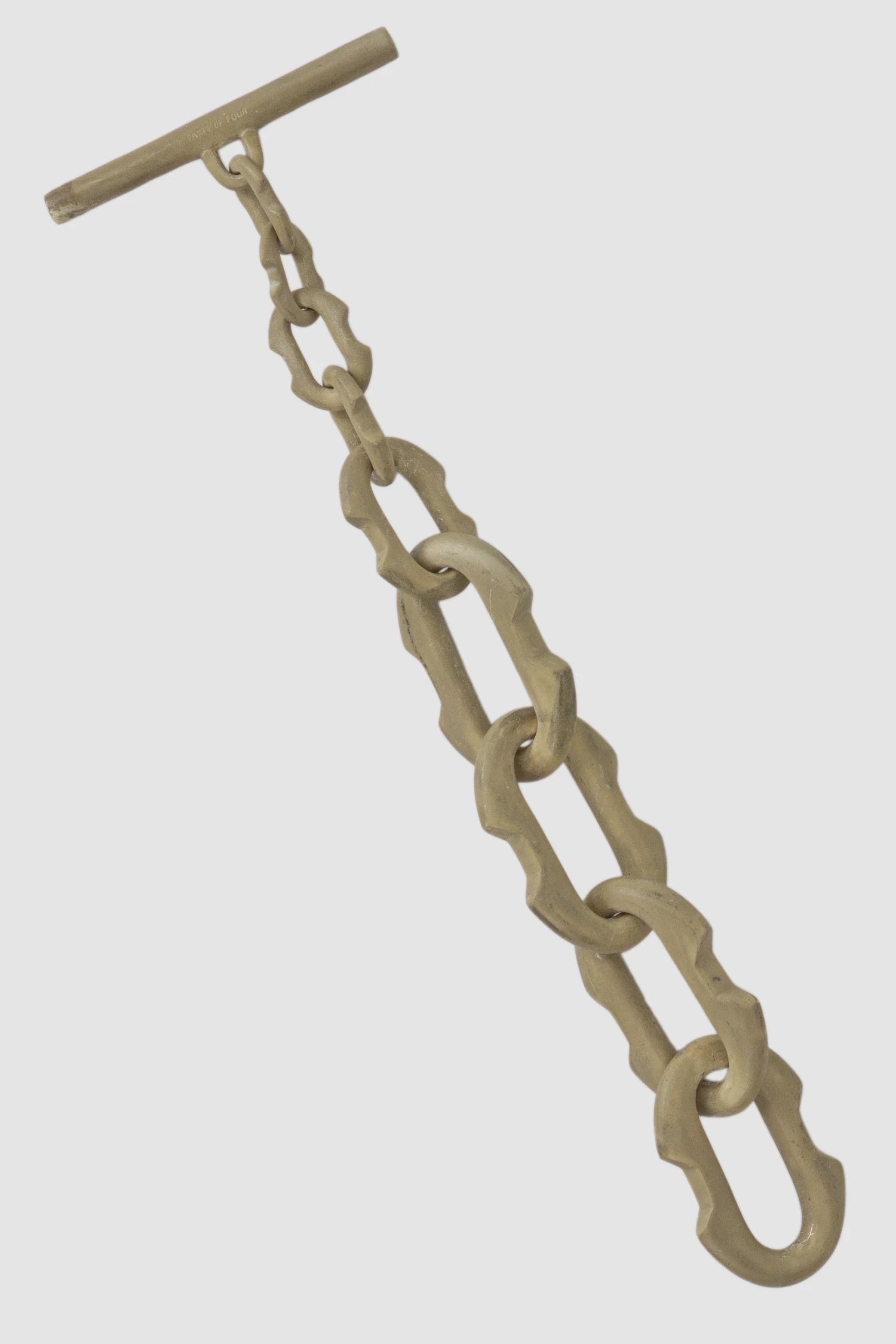 Parts of Four – Ultra Acid Silver Plated Brass Deco Link Toggle Bracelet - top straight view