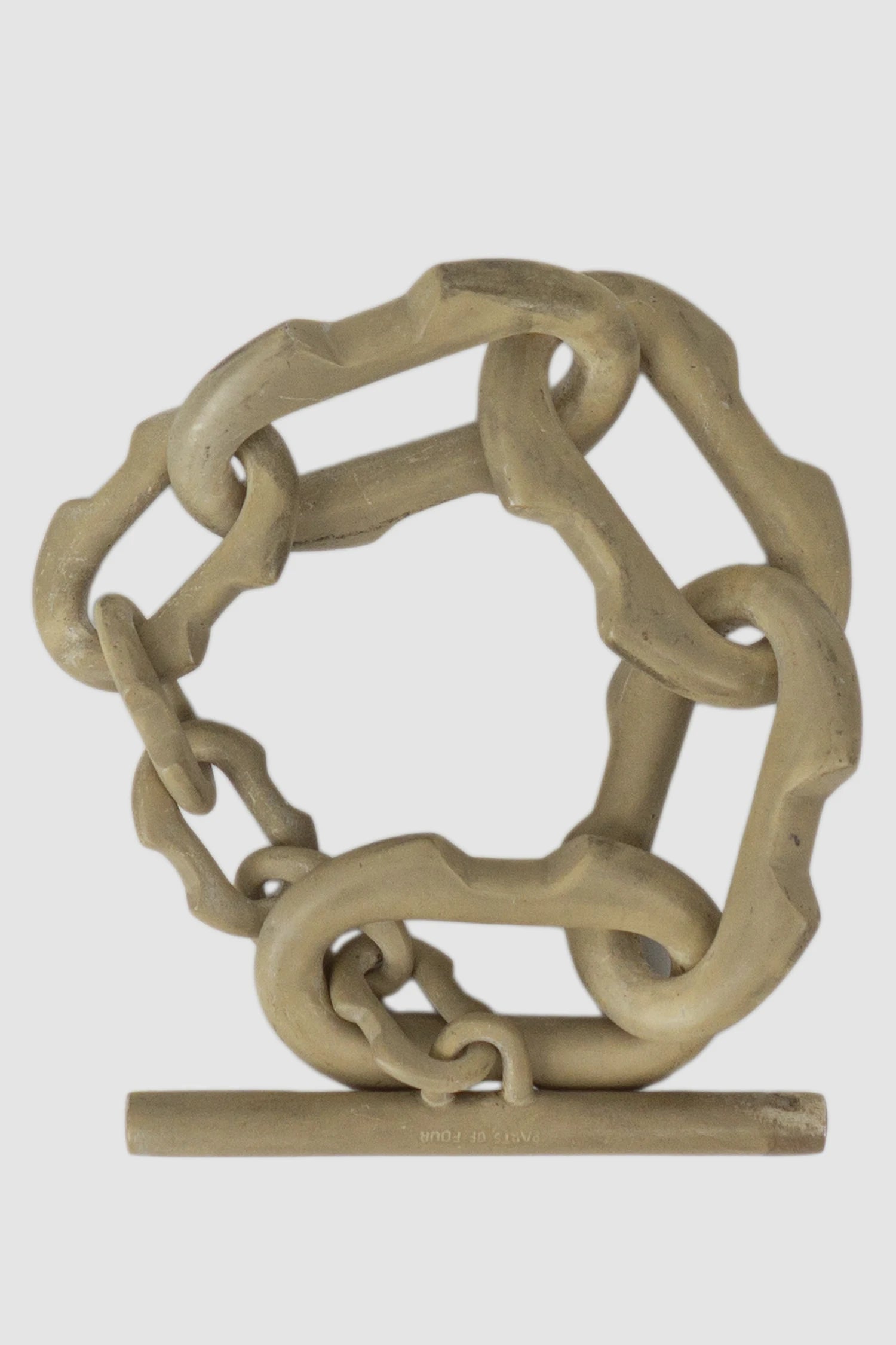 Parts of Four – Ultra Acid Silver Plated Brass Deco Link Toggle Bracelet - top round view