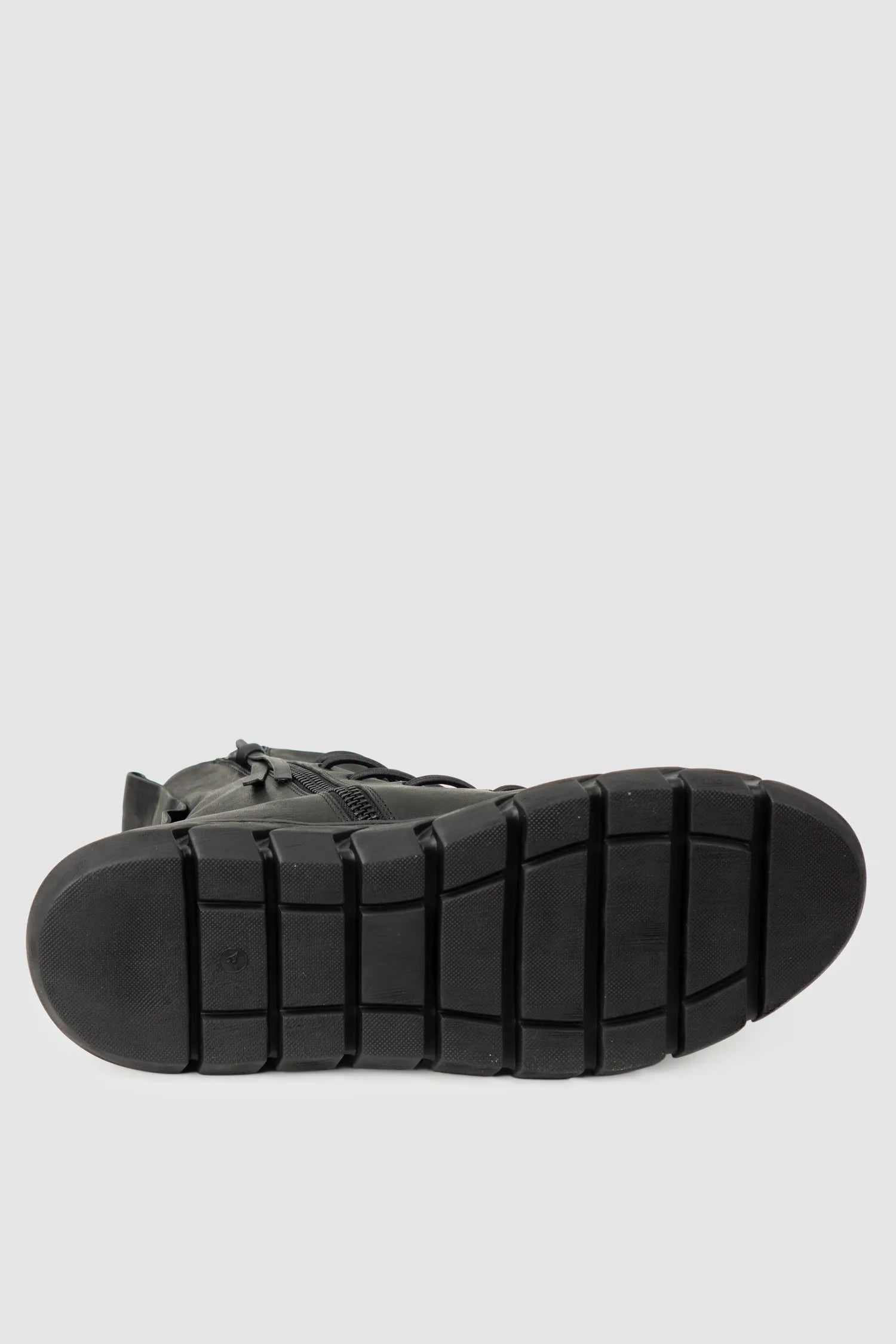 Puro Secret - Black Lamb Leather Sneaker Boots - Left sole view