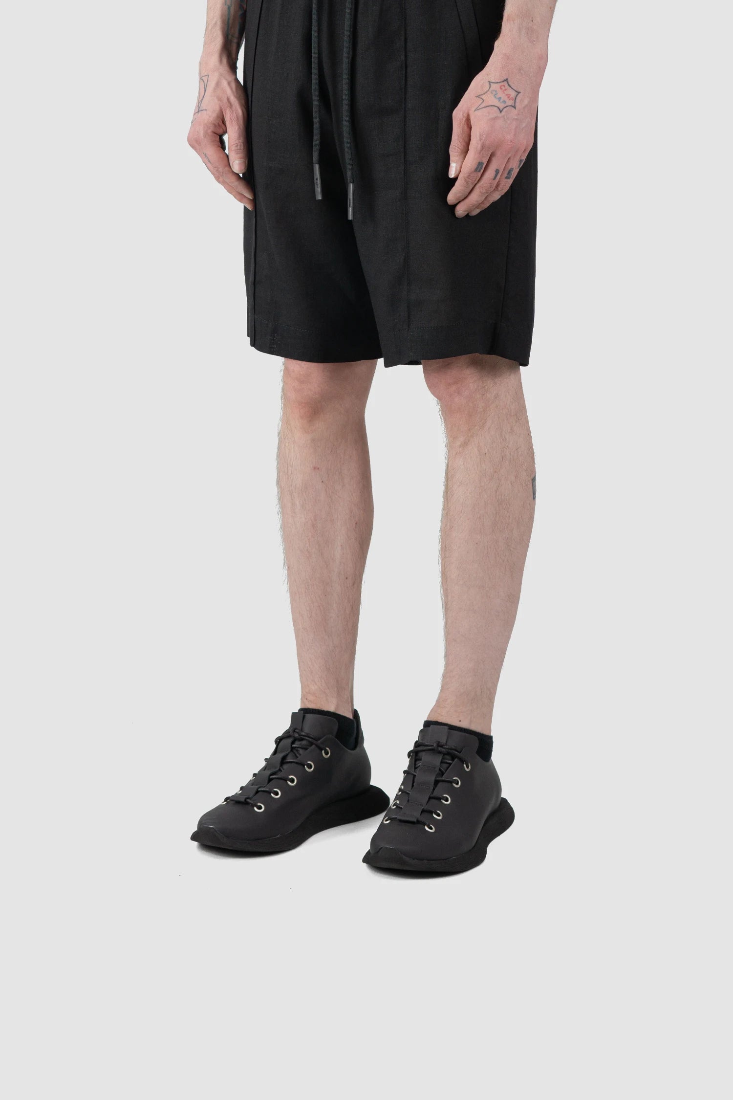 Black Matte Calf Leather Low Top Sneaker