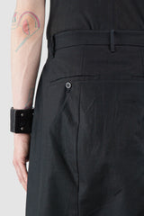 Rick Owens - Black Cotton Astaire Pod Shorts SS16 "Cyclops" - back waist detail view