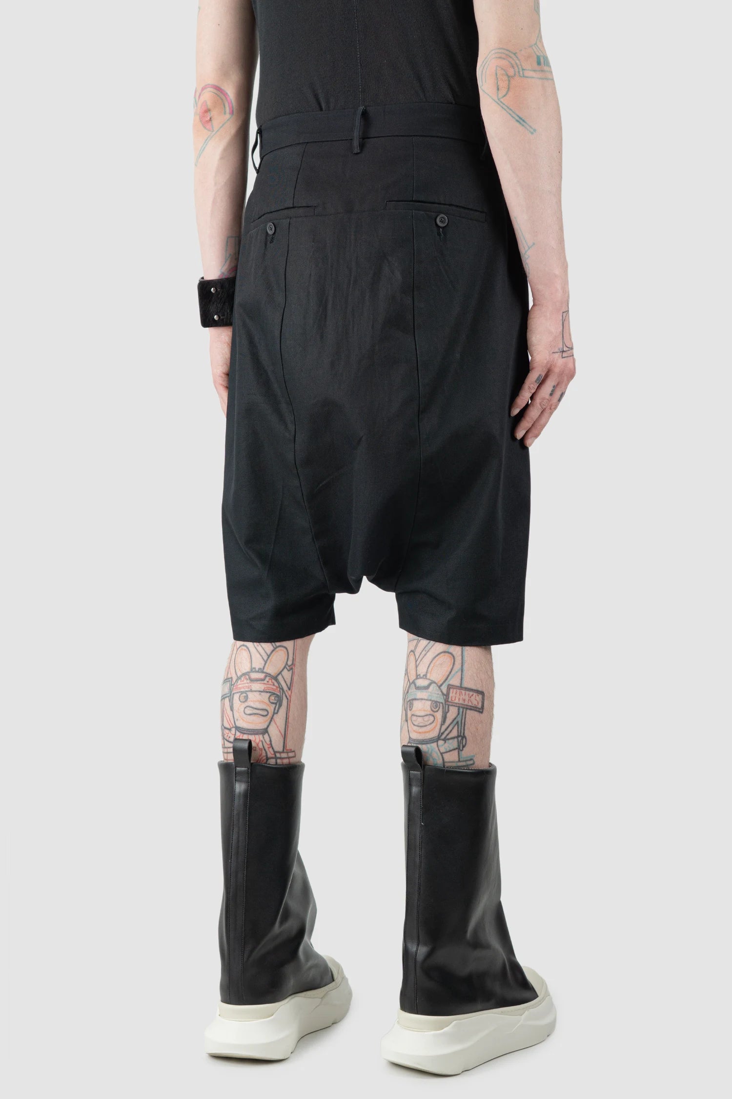 Rick Owens - Black Cotton Astaire Pod Shorts SS16 