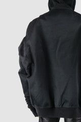 Rick Owens - Black Down Padded Jumbo Peter Flight Bomber Jacket FW22 "Strobe" - back detail view