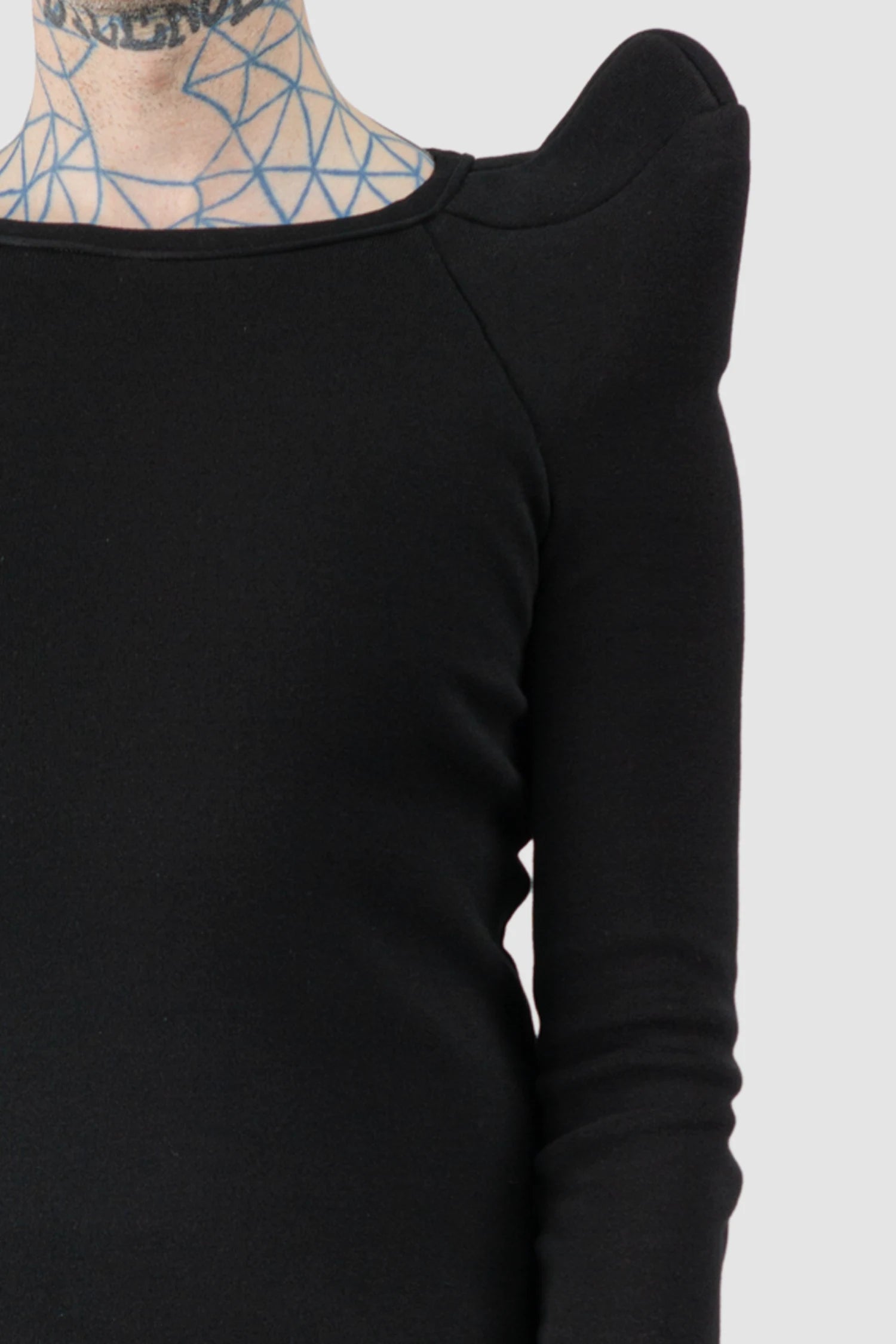 Rick Owens - Black Extended Shoulder Pad Long Sleeve FW20 