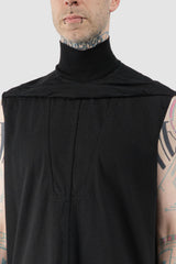 Rick Owens - Black Peep Hole Melting Torch Top FW15 "Sphinx" - shoulder detail view