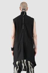 Rick Owens - Black Peep Hole Melting Torch Top FW15 "Sphinx" - model back view