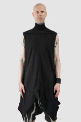 Rick Owens - Black Peep Hole Melting Torch Top FW15 "Sphinx" - model front view - MONO-KROM | Gallery