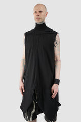Rick Owens - Black Peep Hole Melting Torch Top FW15 "Sphinx" - model front side view - MONO-KROM | Gallery