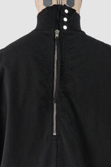 Rick Owens - Black Peep Hole Melting Torch Top FW15 "Sphinx" - neck detail view