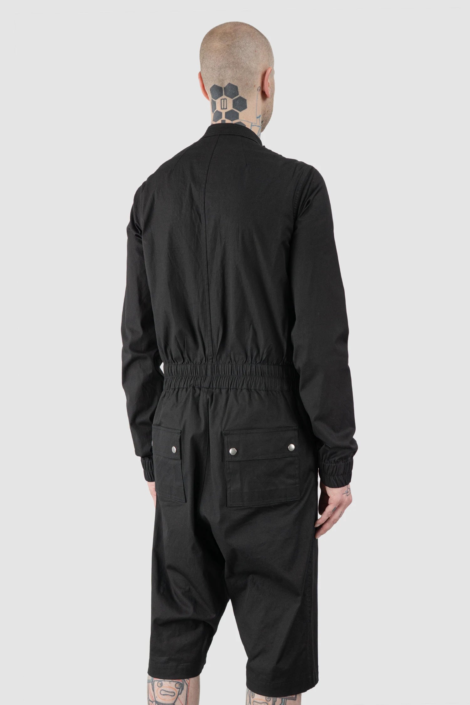 Rick Owens - Black Short Gary Flightsuit SS21 