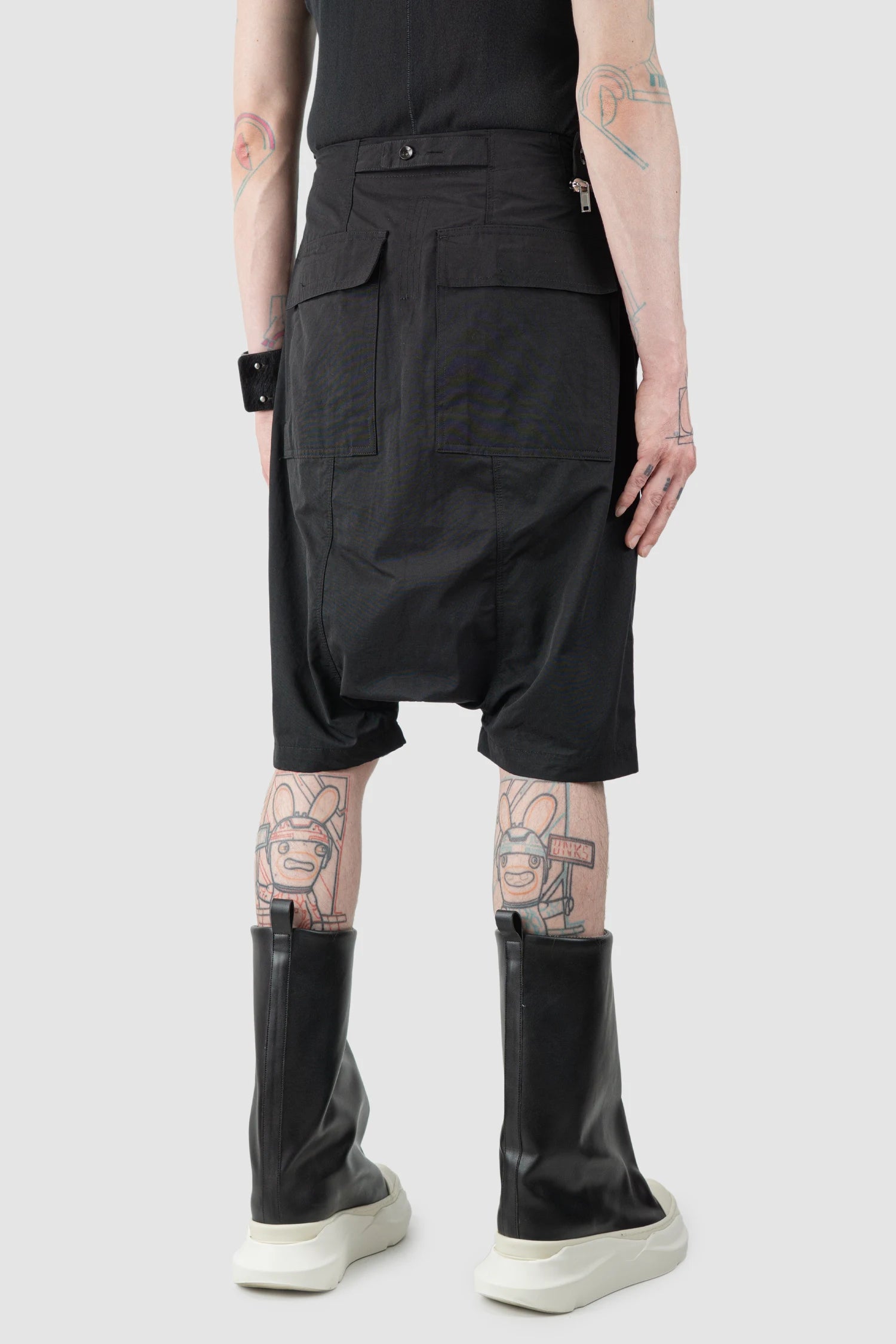 Rick Owens DRKSHDW - Black Aircut Pod Shorts SS17 