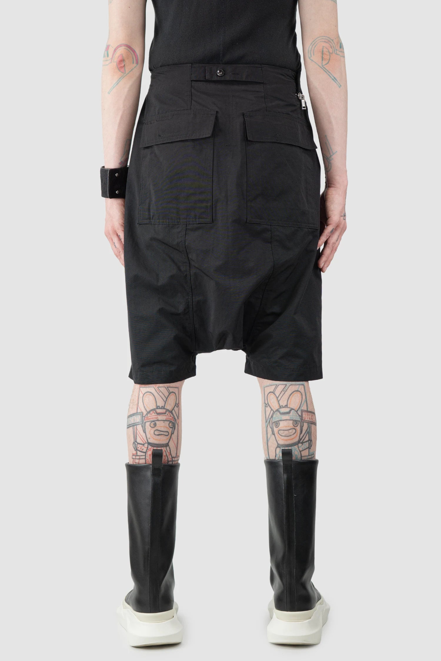 Rick Owens DRKSHDW - Black Aircut Pod Shorts SS17 