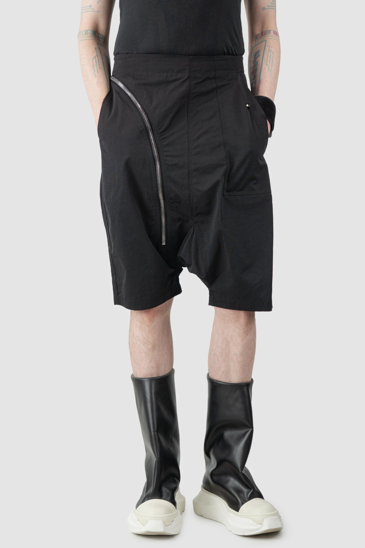Rick Owens DRKSHDW - Black Aircut Pod Shorts SS17 