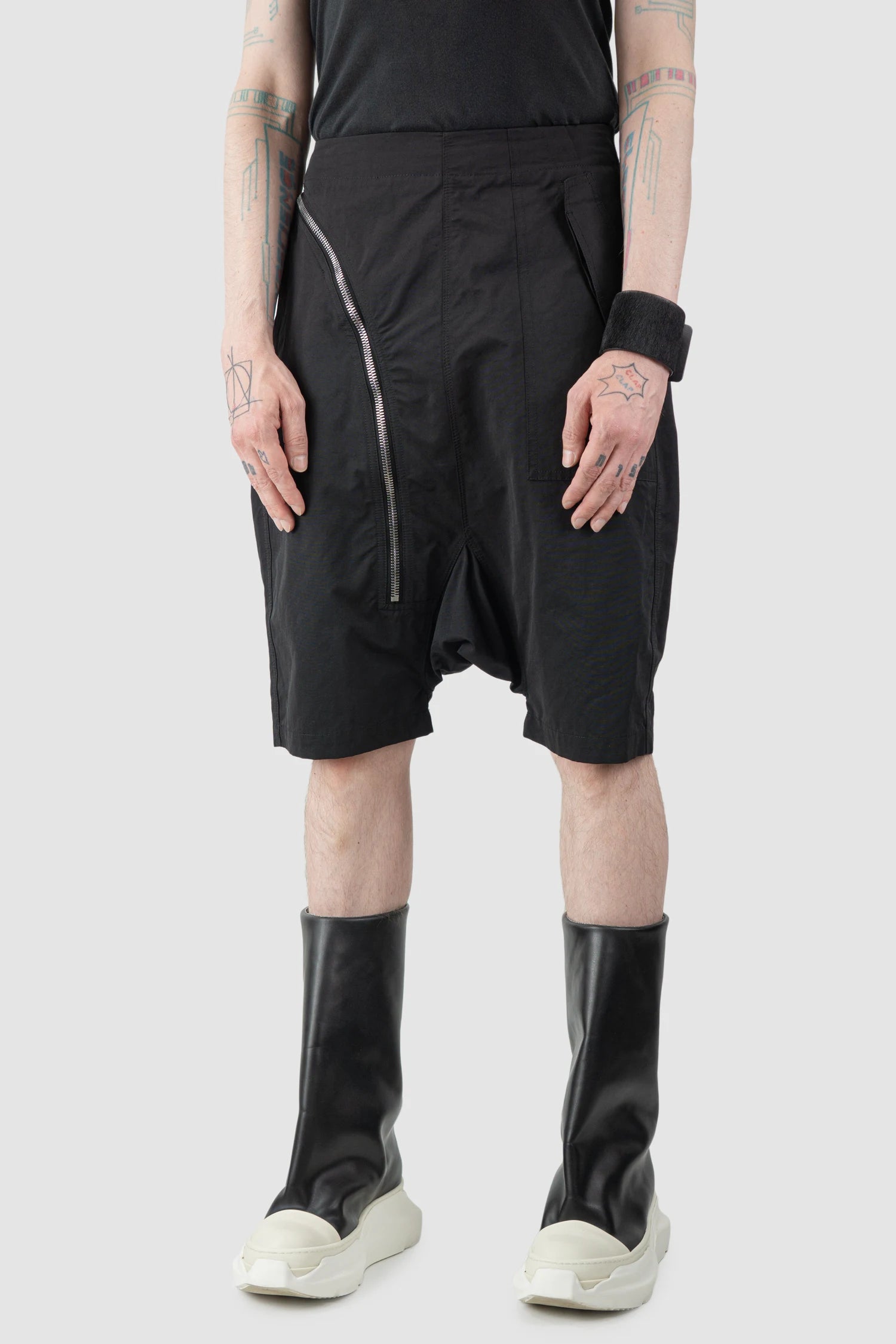 Rick Owens DRKSHDW - Black Aircut Pod Shorts SS17 