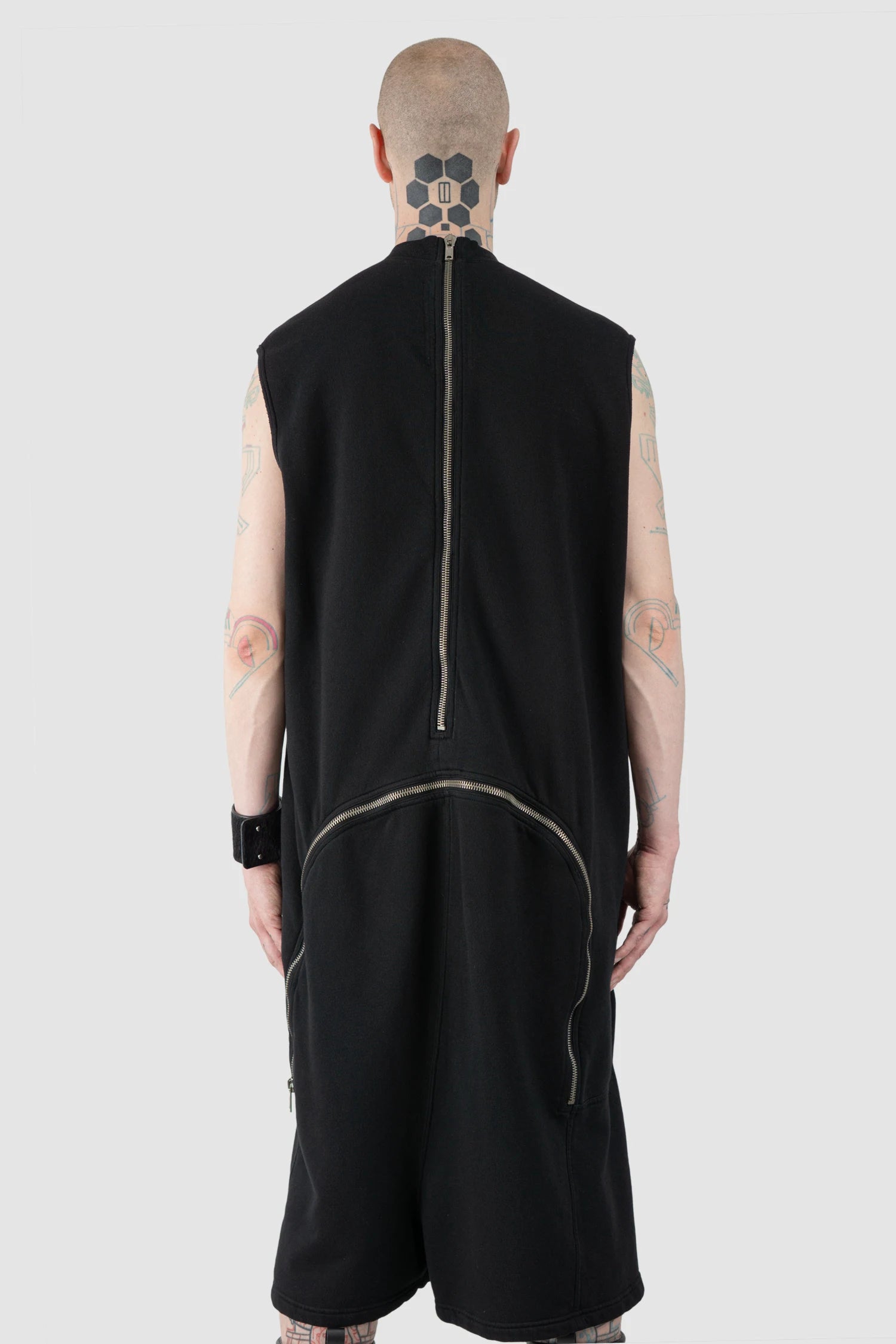 Rick Owens DRKSHDW - Black Felpa Moody Body Bag FW14 "Moody" - model back view