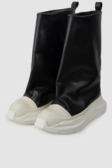 Rick Owens DRKSHDW - Black Fogachine Sneaker FW22 "Strobe" - pair front left view - MONO-KROM | Gallery