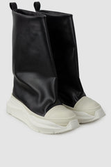 Rick Owens DRKSHDW - Black Fogachine Sneaker FW22 "Strobe" - pair front right view - MONO-KROM | Gallery