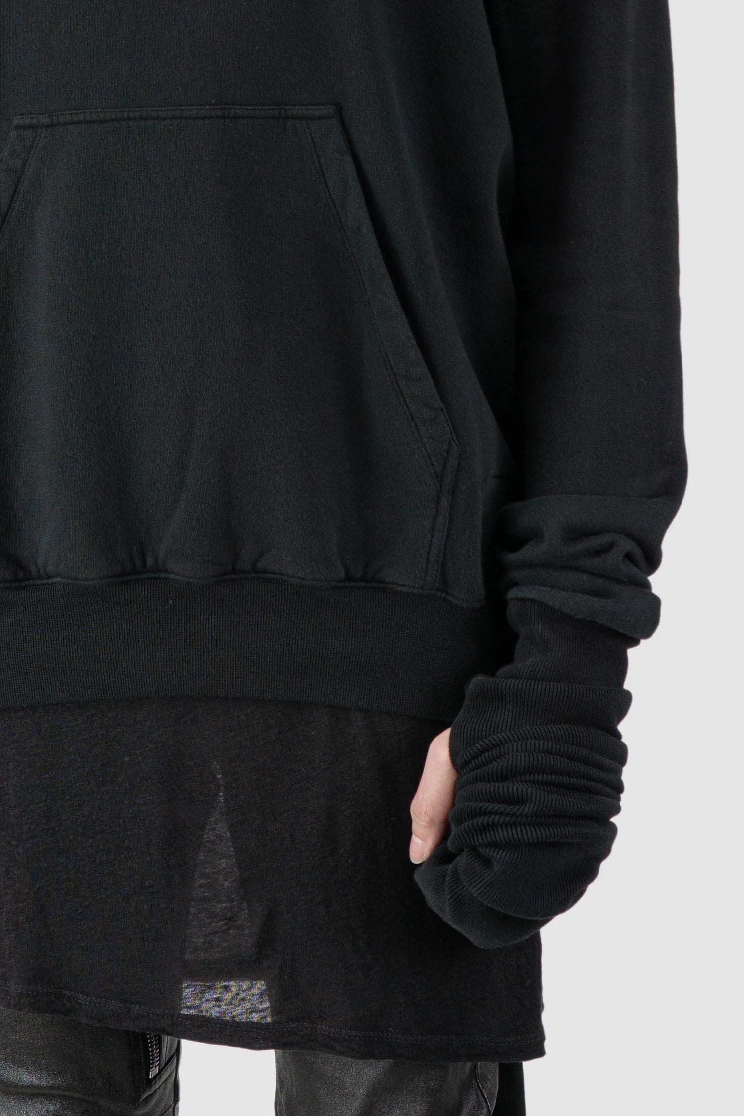 Rick Owens DRKSHDW - Black Gauntlet Granbury Hoodie SS23 