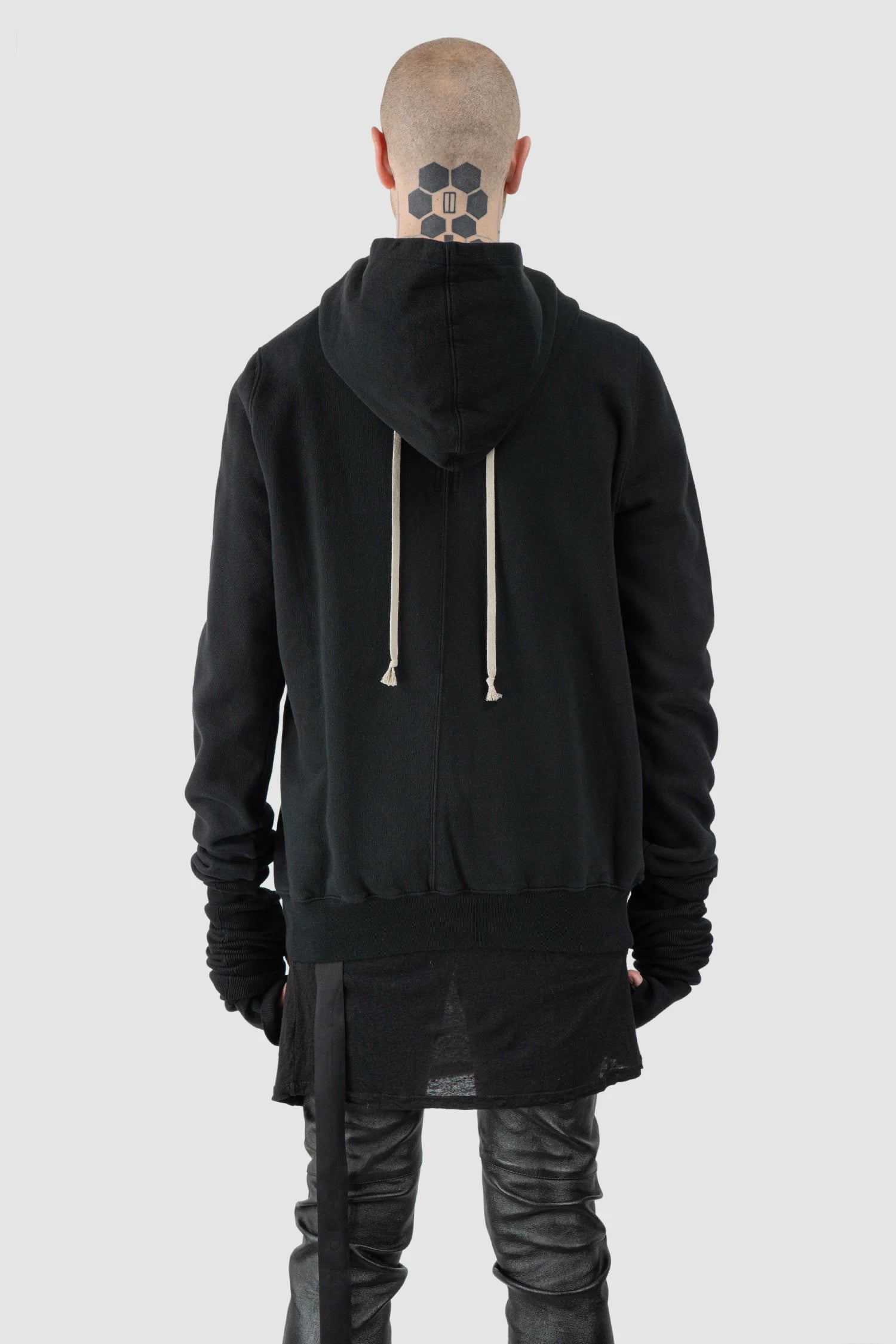 Rick Owens DRKSHDW - Black Gauntlet Granbury Hoodie SS23 
