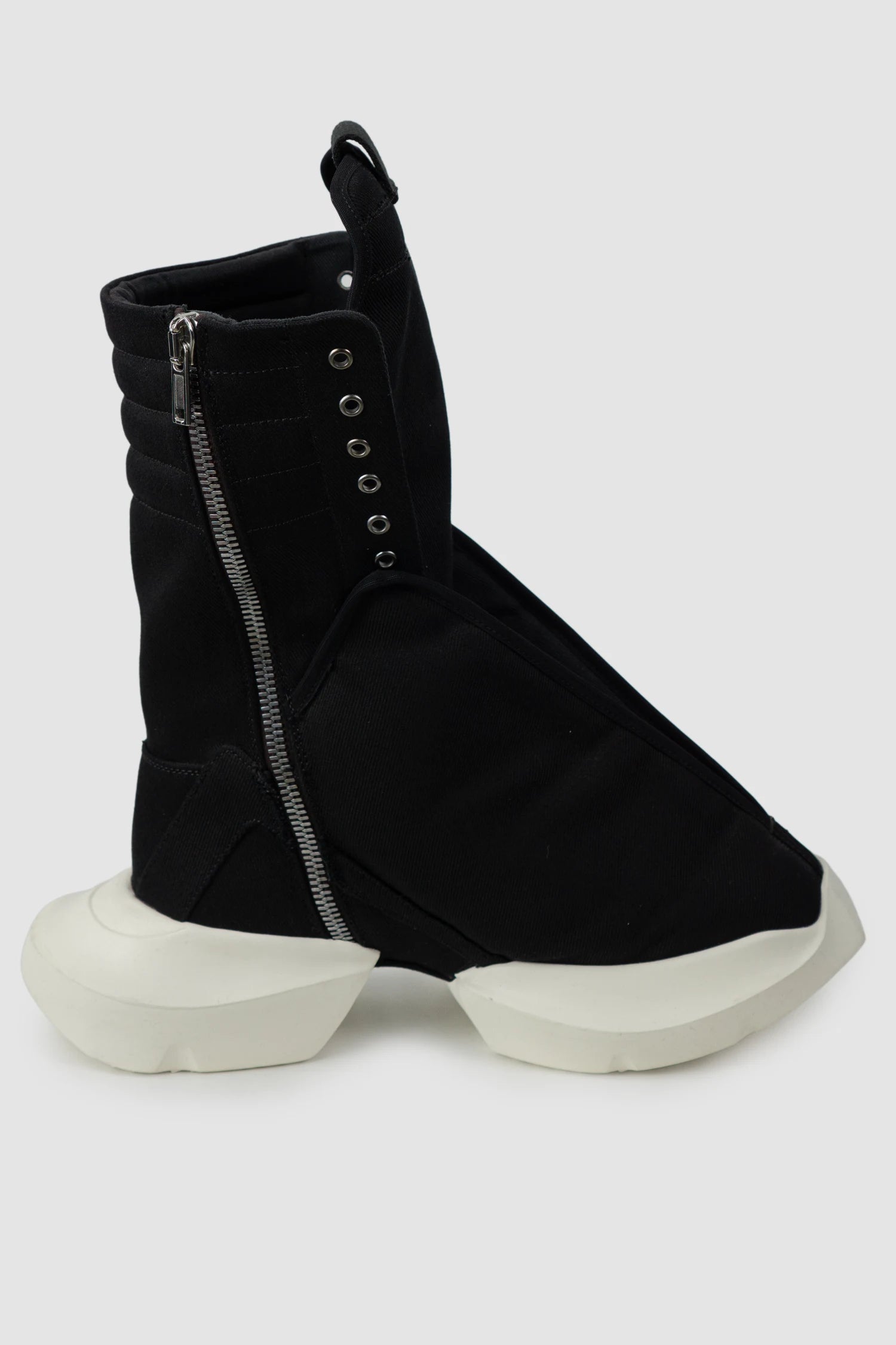 Rick Owens DRKSHDW - Black Megaturbo Dunk Sneakers SS22 "Fogachine" - left inside view