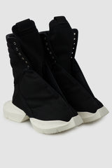 Rick Owens DRKSHDW - Black Megaturbo Dunk Sneakers SS22 "Fogachine" - pair front right view - MONO-KROM | Gallery
