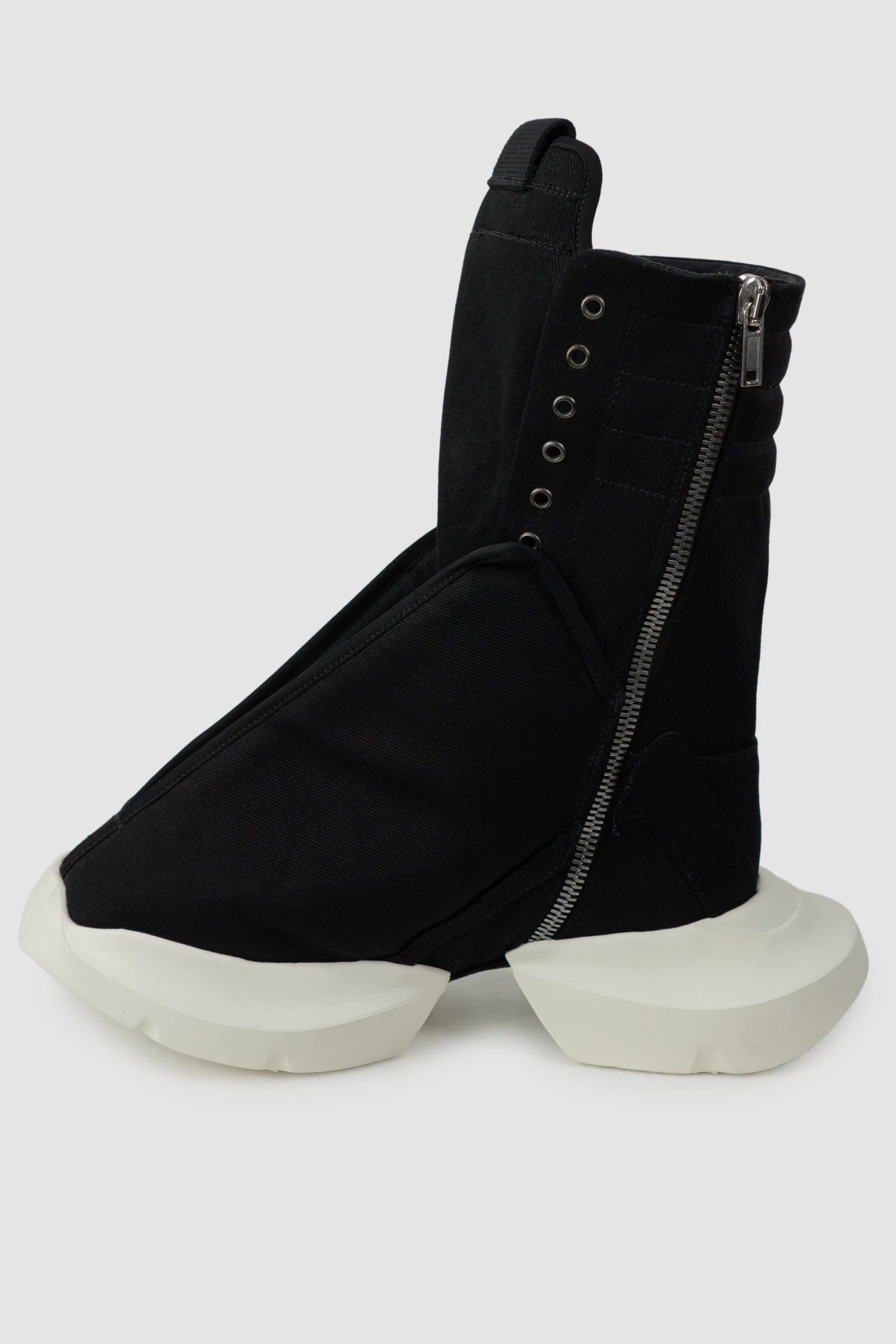 Rick Owens DRKSHDW - Black Megaturbo Dunk Sneakers SS22 "Fogachine" - right inside view