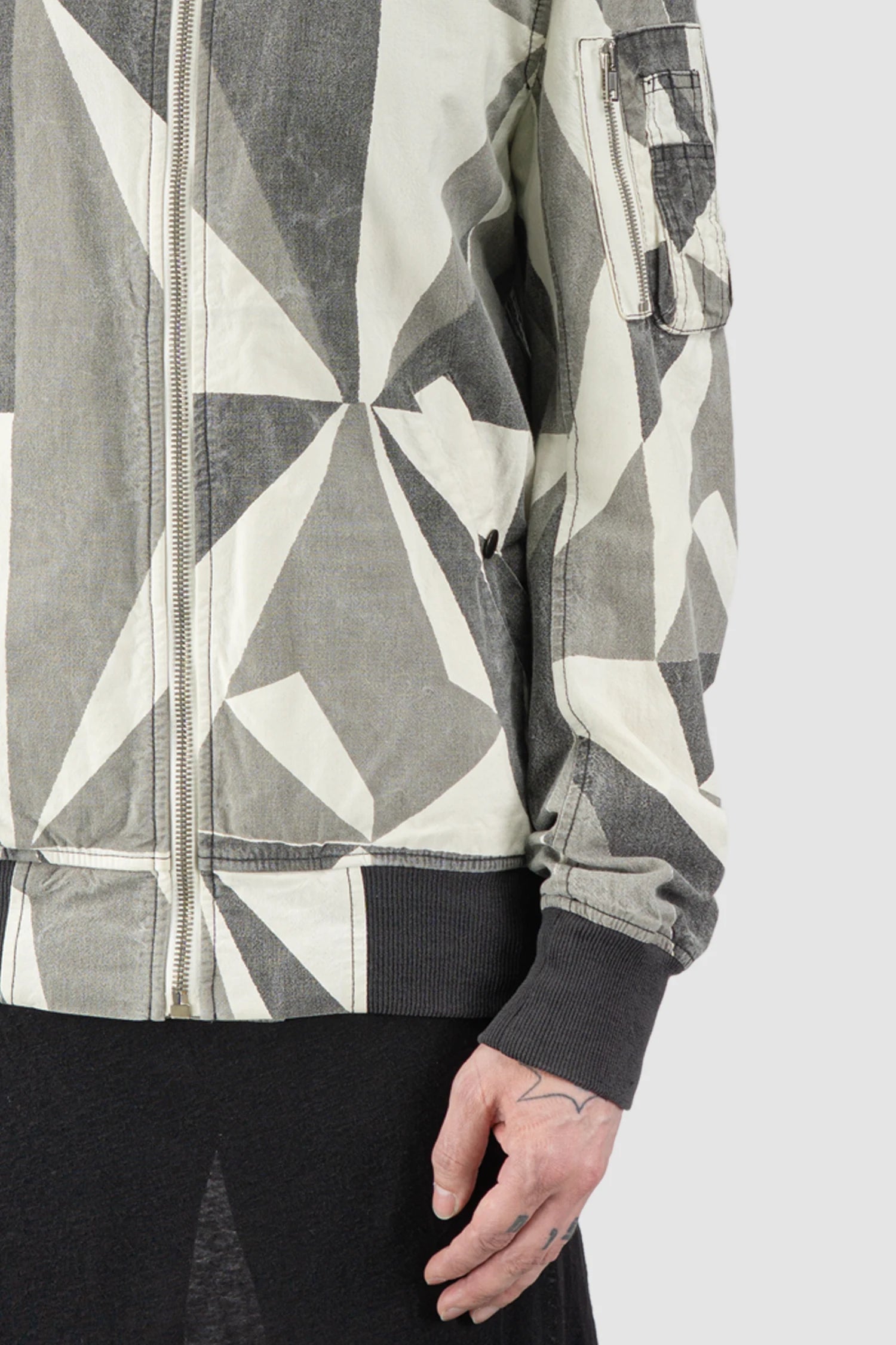 Rick Owens DRKSHDW - Geo Camo Bomber Jacket SS13 "Island" - arm detail view