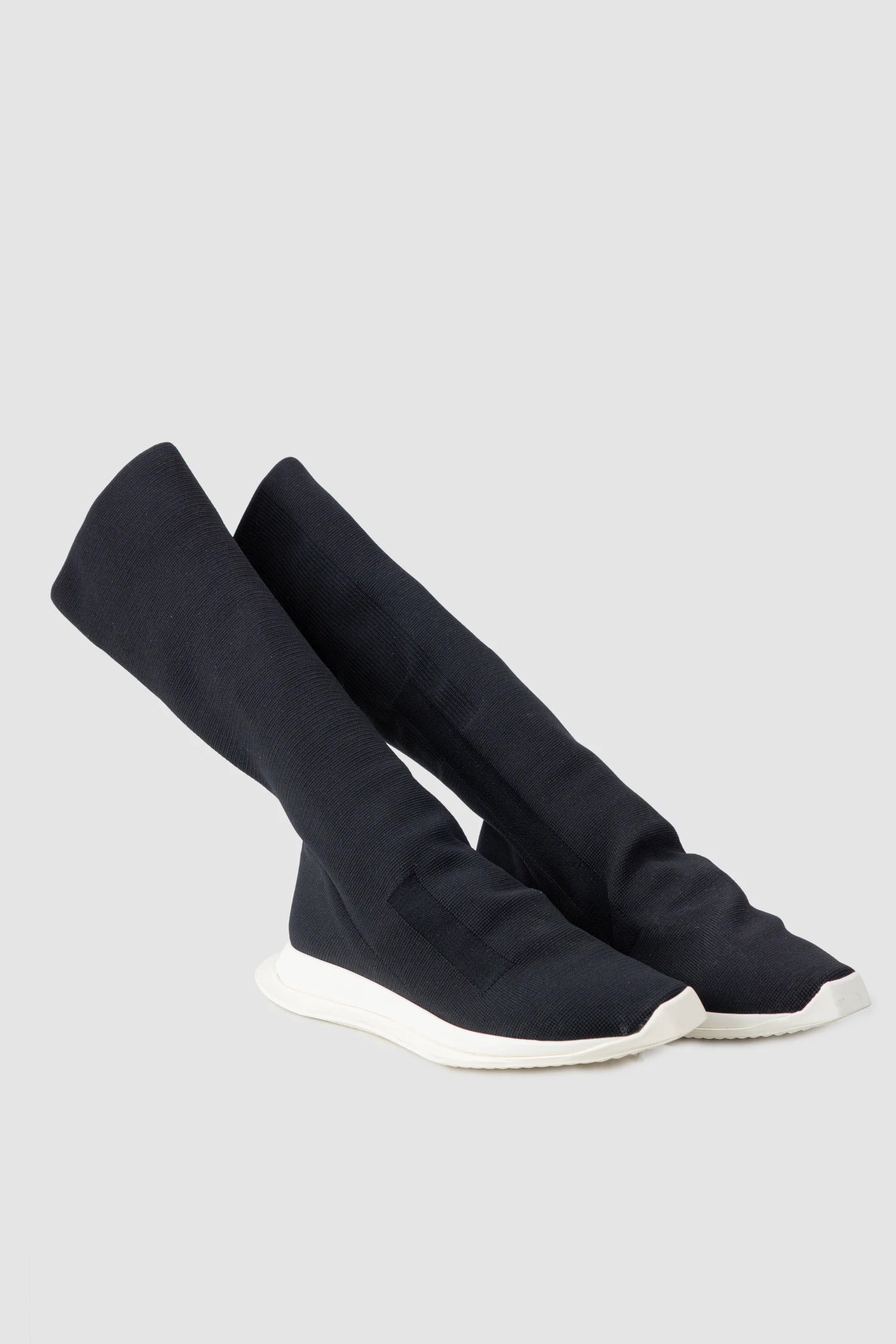 Rick Owens DRKSHDW - Item front left view of men’s black Runner Stretch Sock Sneaker