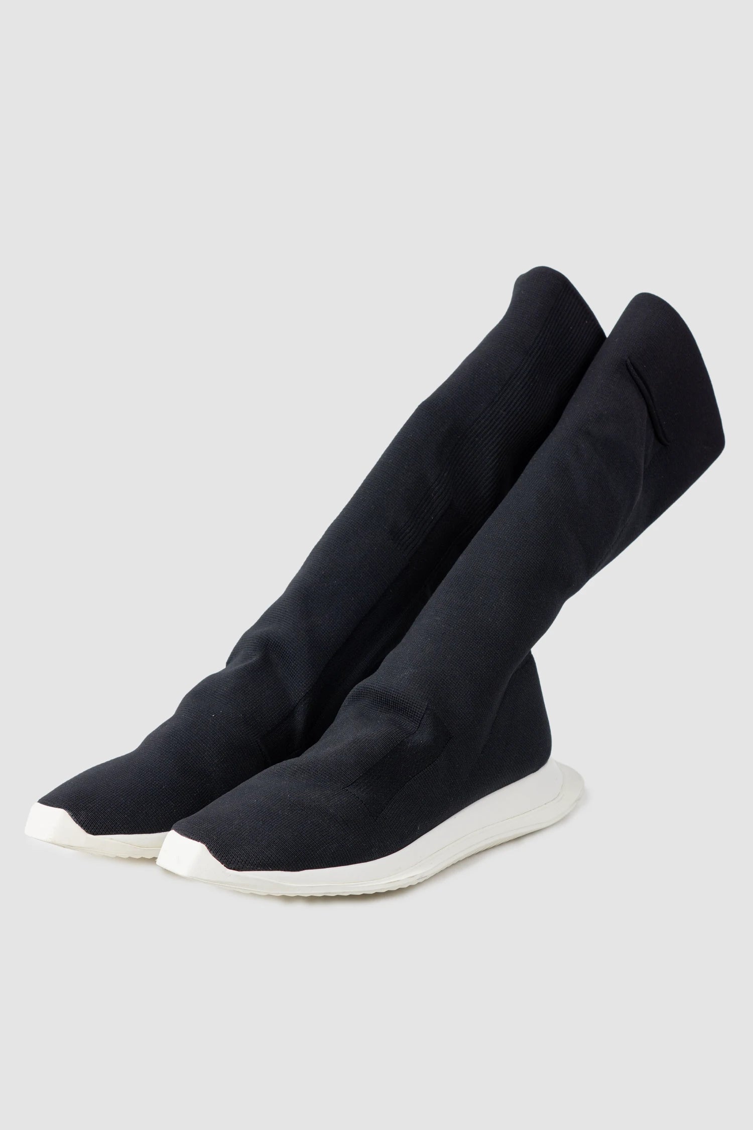 Rick Owens DRKSHDW - Item front right view of men’s black Runner Stretch Sock Sneaker